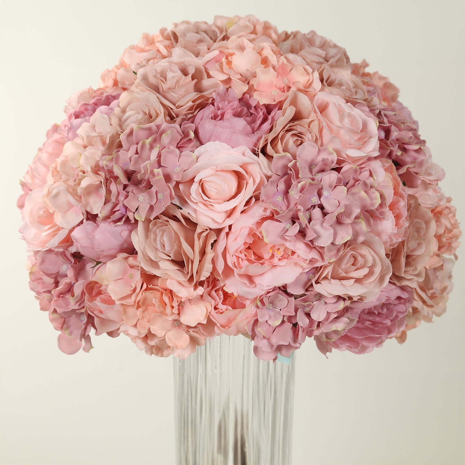 Hot Sale! Large Blush Artificial Silk Rose Flower Balls for Wedding Centerpieces and Table Decor
