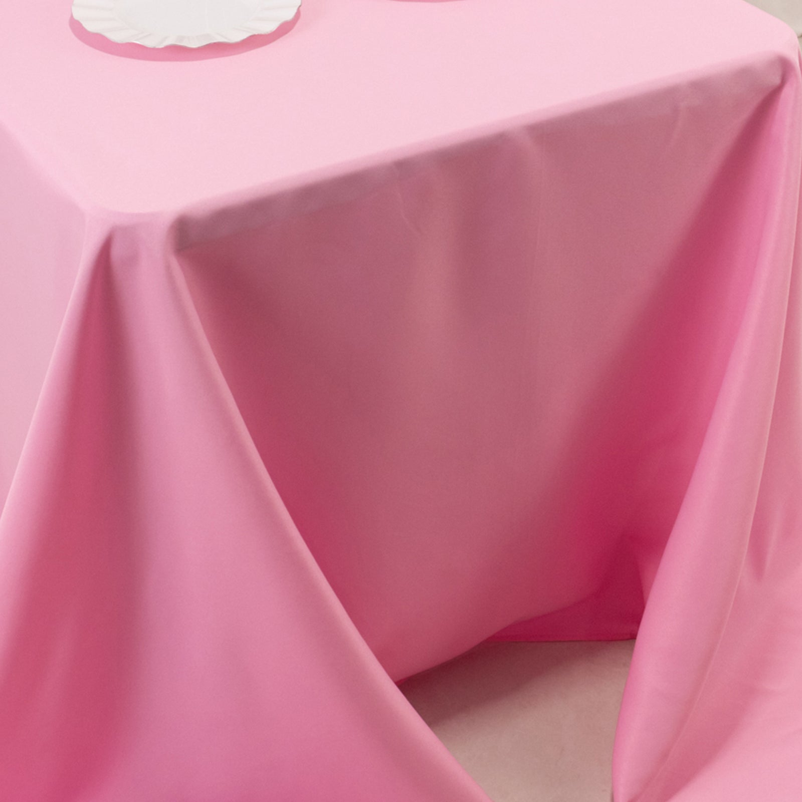 Hot Sale! Seamless 220GSM Stain-Resistant Pink Premium Polyester Rectangle Tablecloth 90x132