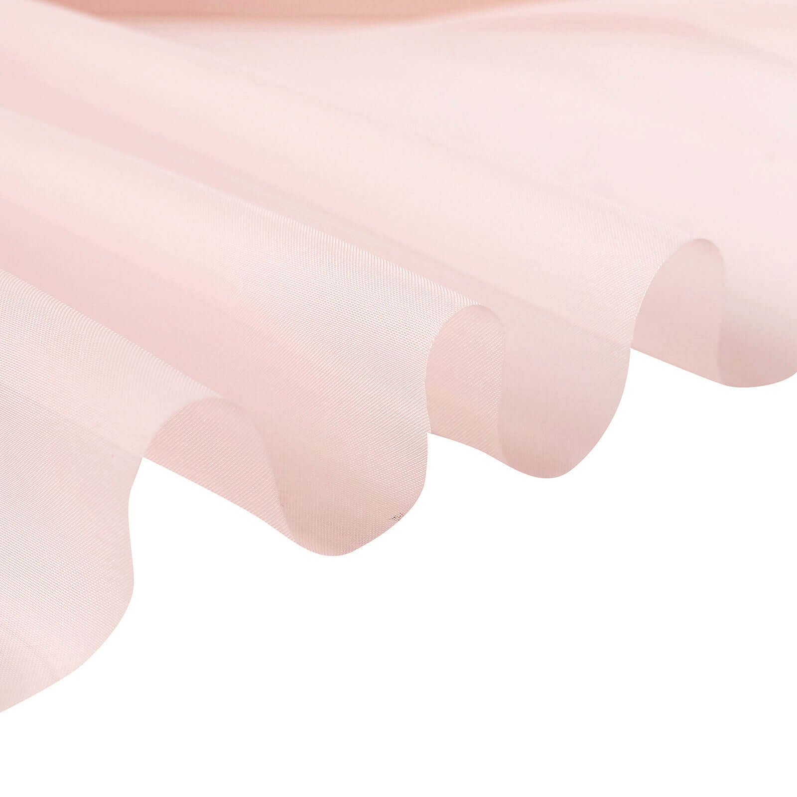 5ft x 32ft Premium Blush Chiffon Flame-Resistant Curtain Panel, Ideal for Events