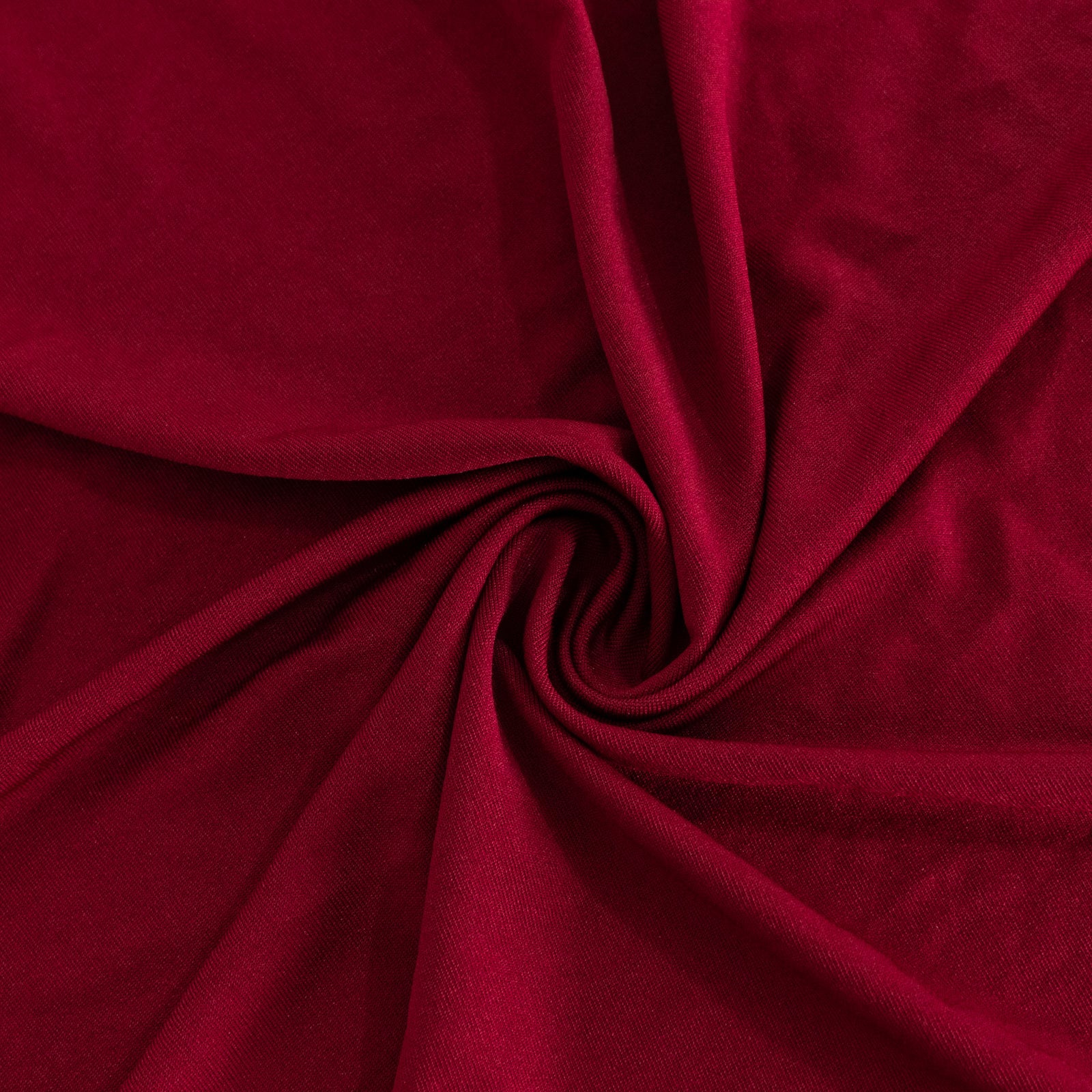 Burgundy Spandex Stretch Fitted Cocktail Table Cover - Easy to Maintain, 33 - 36 Round