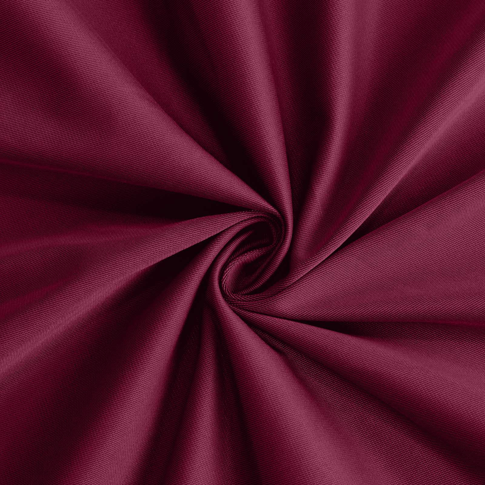 Hot Sale! Premium Burgundy 132' Round Scuba Tablecloth - Wrinkle & Stain Resistant