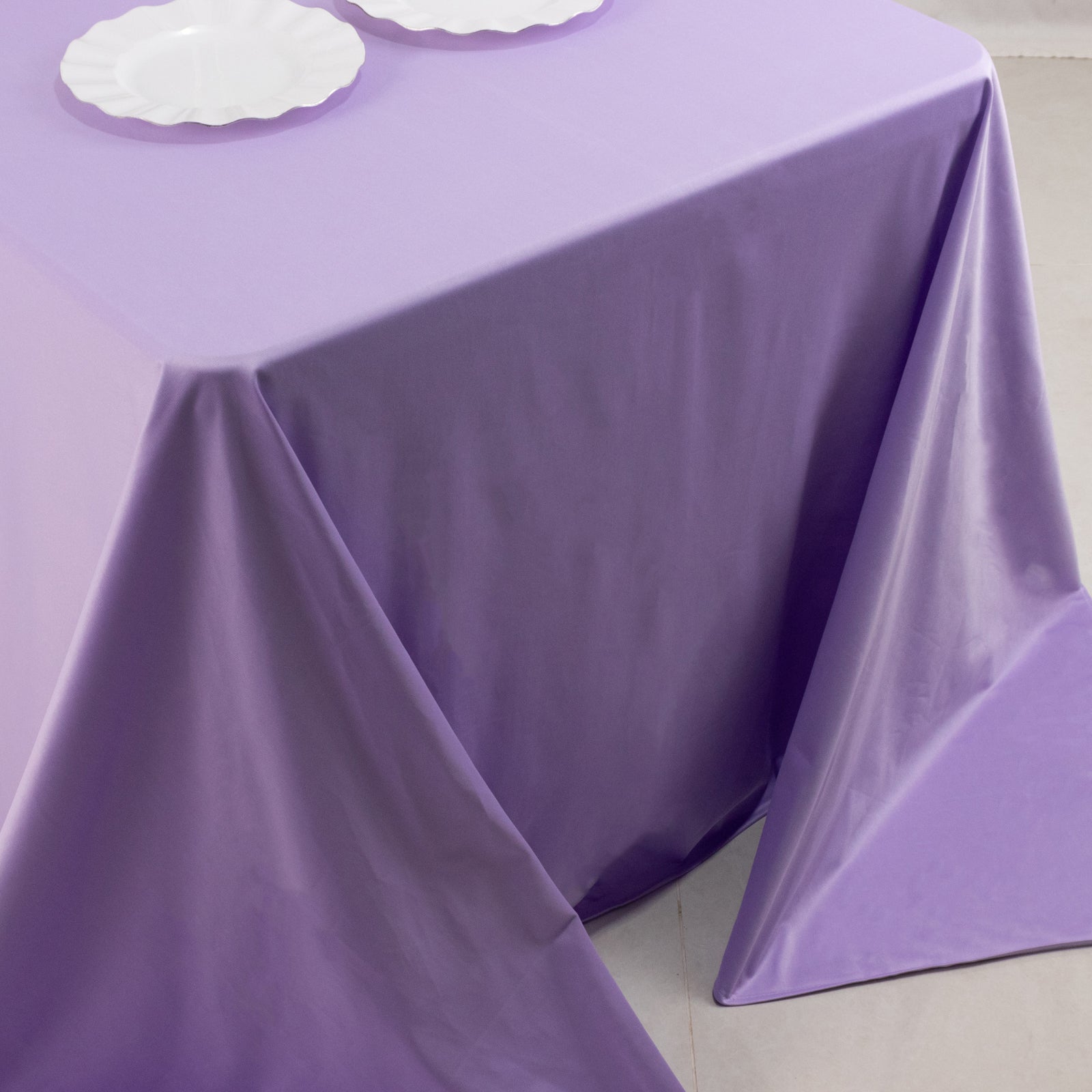 Lavender Lilac Premium Scuba Wrinkle-Free & Stain-Resistant 90x132 Rectangular Tablecloth