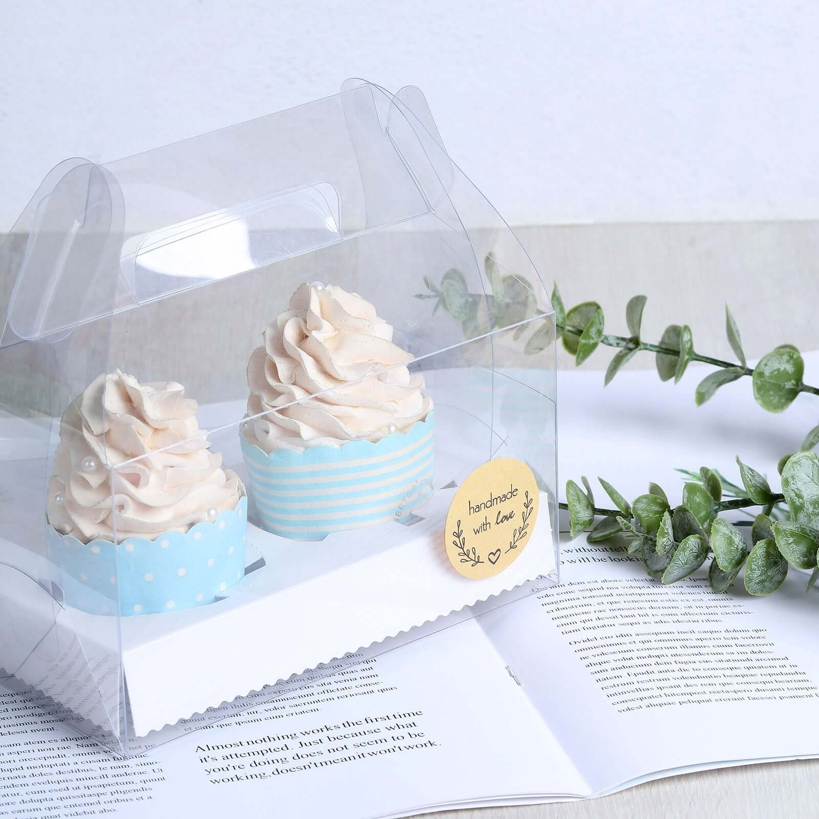 500 Pcs 1.5" Handmade Olive Branch Stickers - Ideal for Bakery Boxes