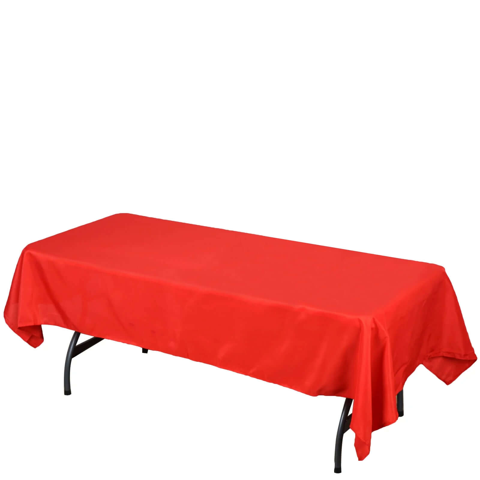 Stylish and Durable Red Polyester Rectangle Tablecloth - 60x102 for All Occasions