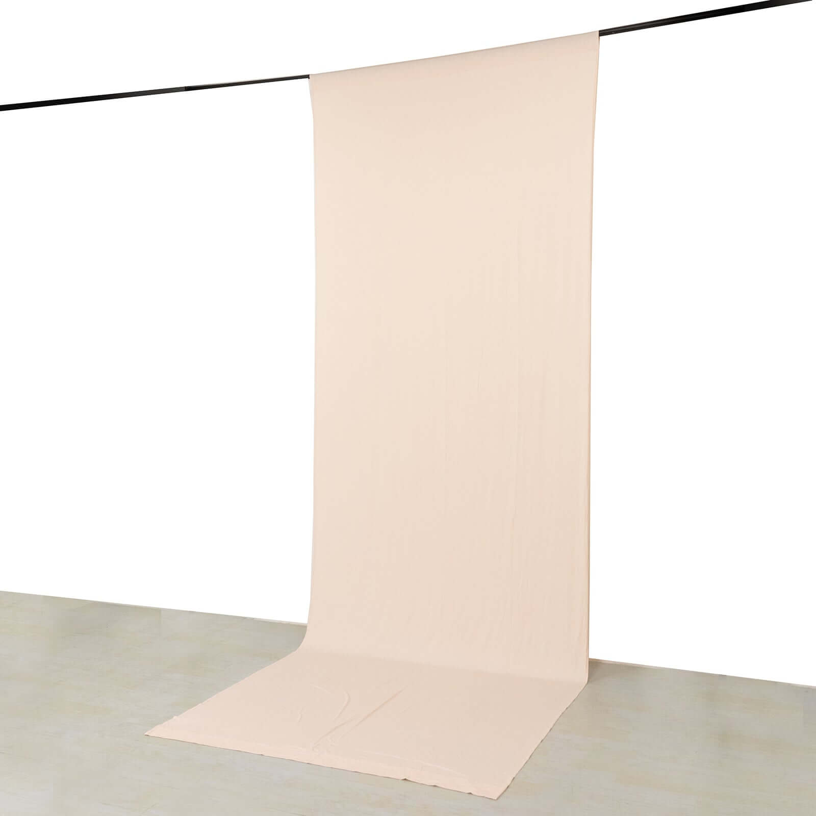 Hot Deal! Blush Spandex 4-Way Stretch Wrinkle-Free Event Backdrop Curtain, 5ft x 14ft with Rod Pockets
