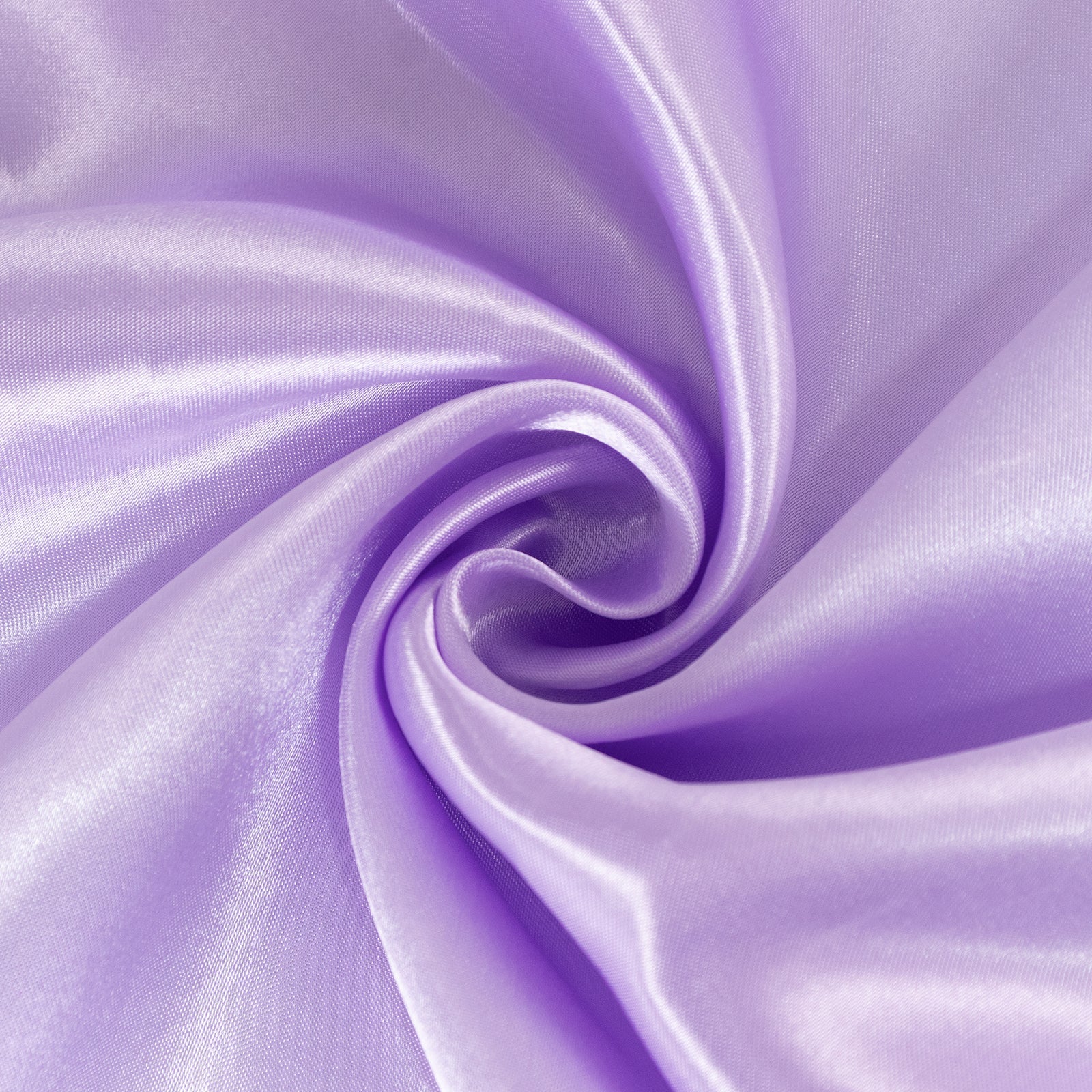 Lavender Lilac Satin Round Tablecloth - 132" Stylish Seamless Cover