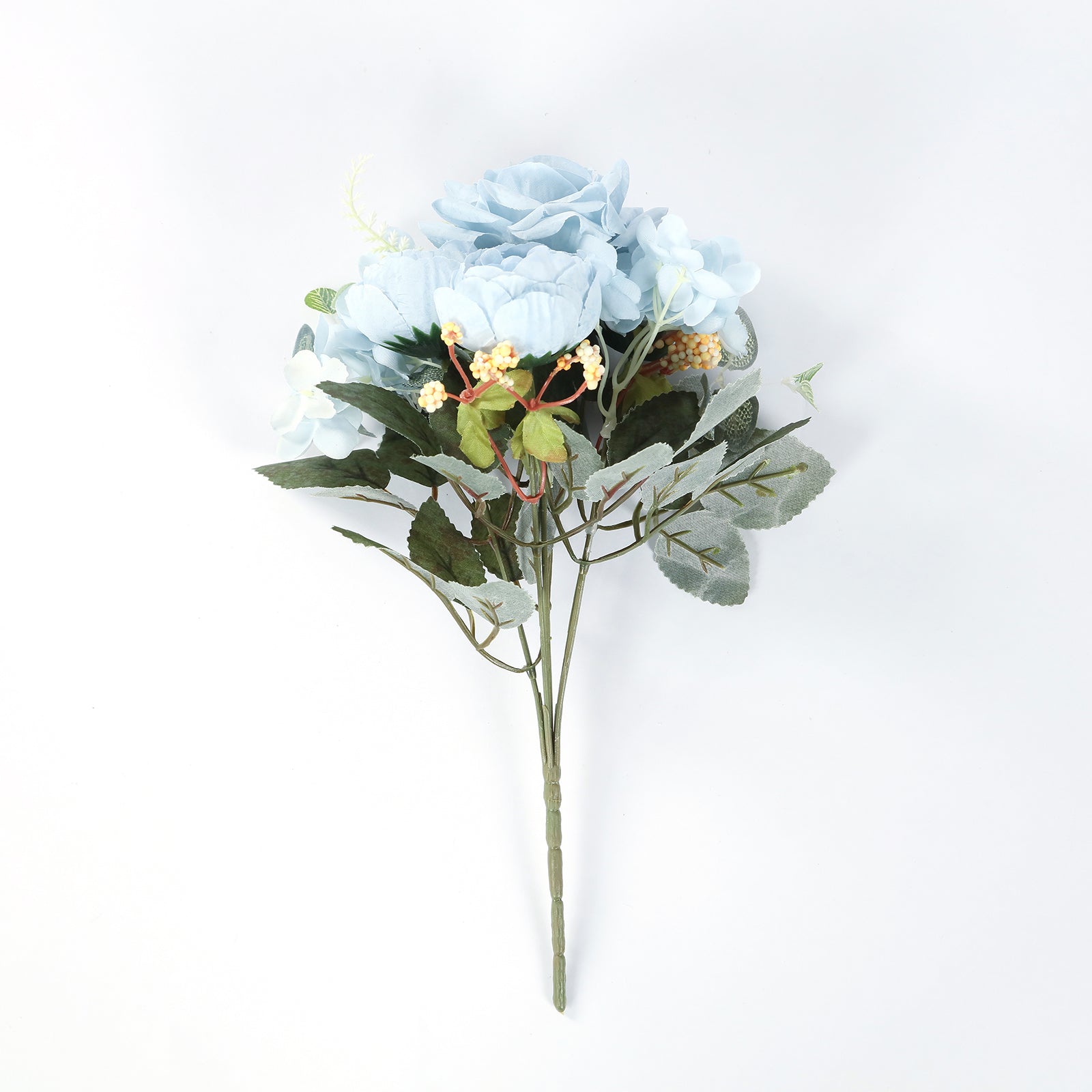 Special Offer! 2-Pack Light Blue Silk Artificial Rose & Peony Floral Arrangements for Weddings and Home Decor