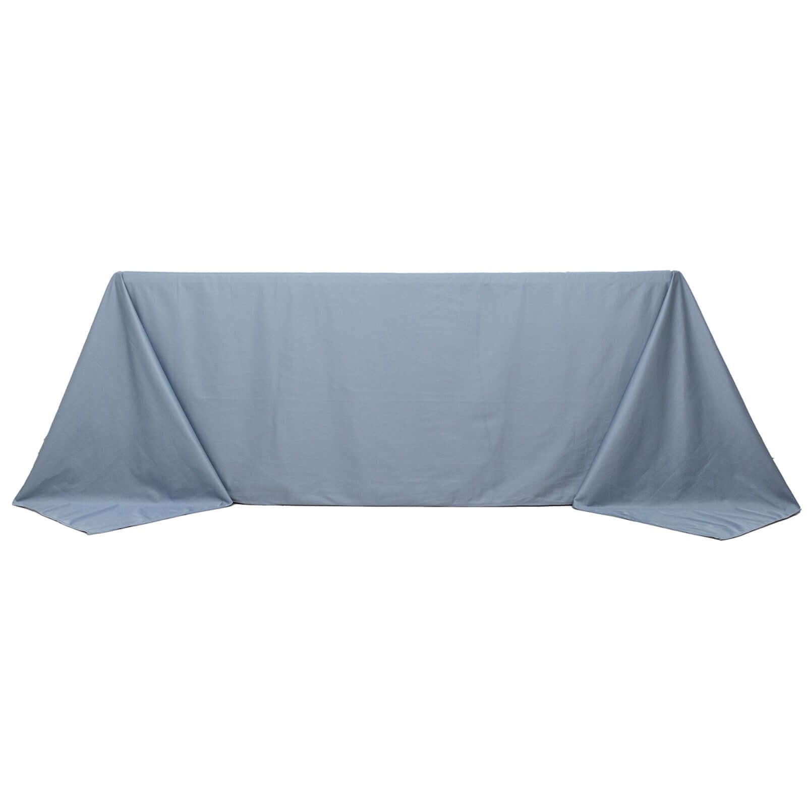 Wrinkle-Free, Stain-Resistant Dusty Blue Scuba Polyester 90x132 Rectangular Tablecloth