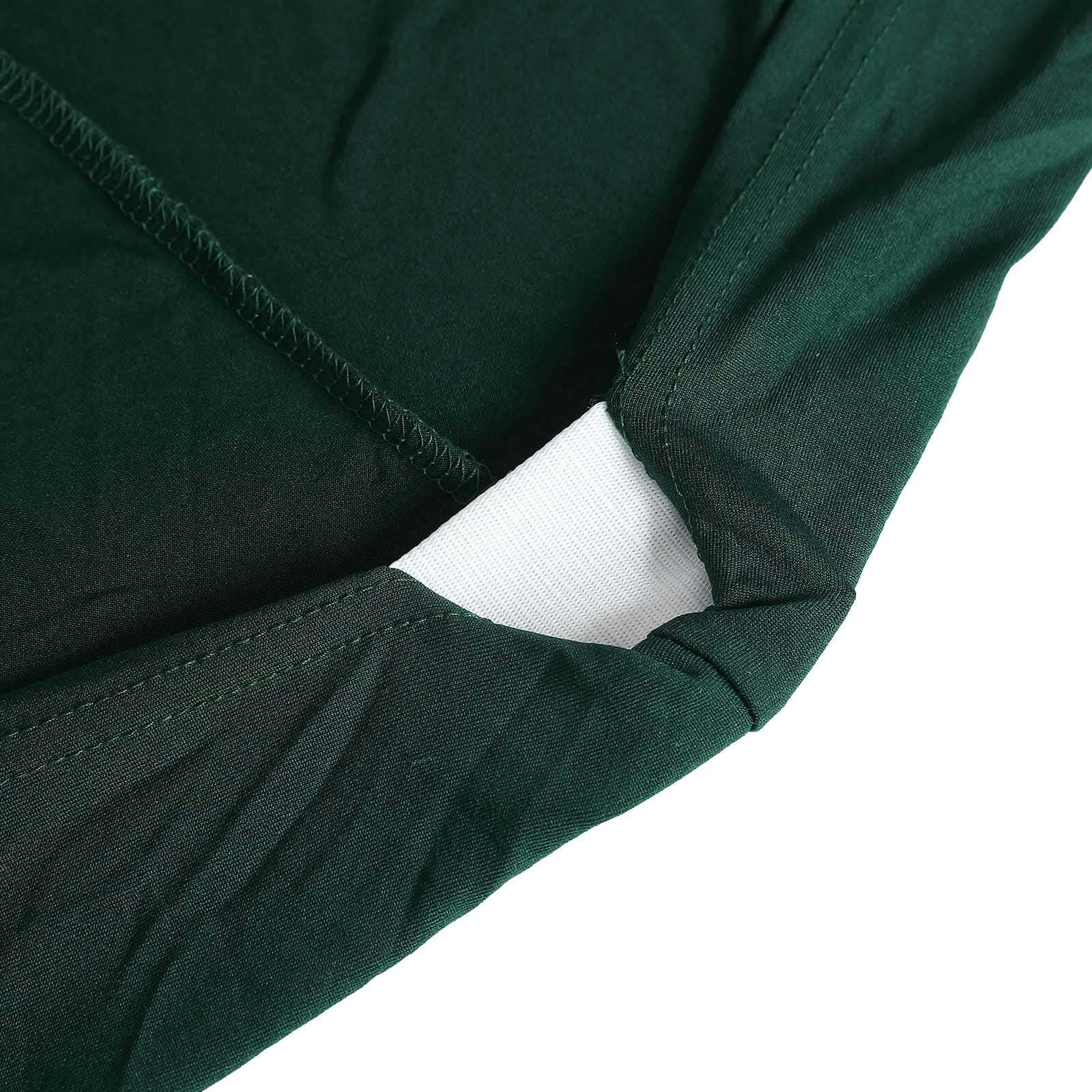 Durable 6ft Stretch Spandex Rectangle Tablecloth in Hunter Emerald Green