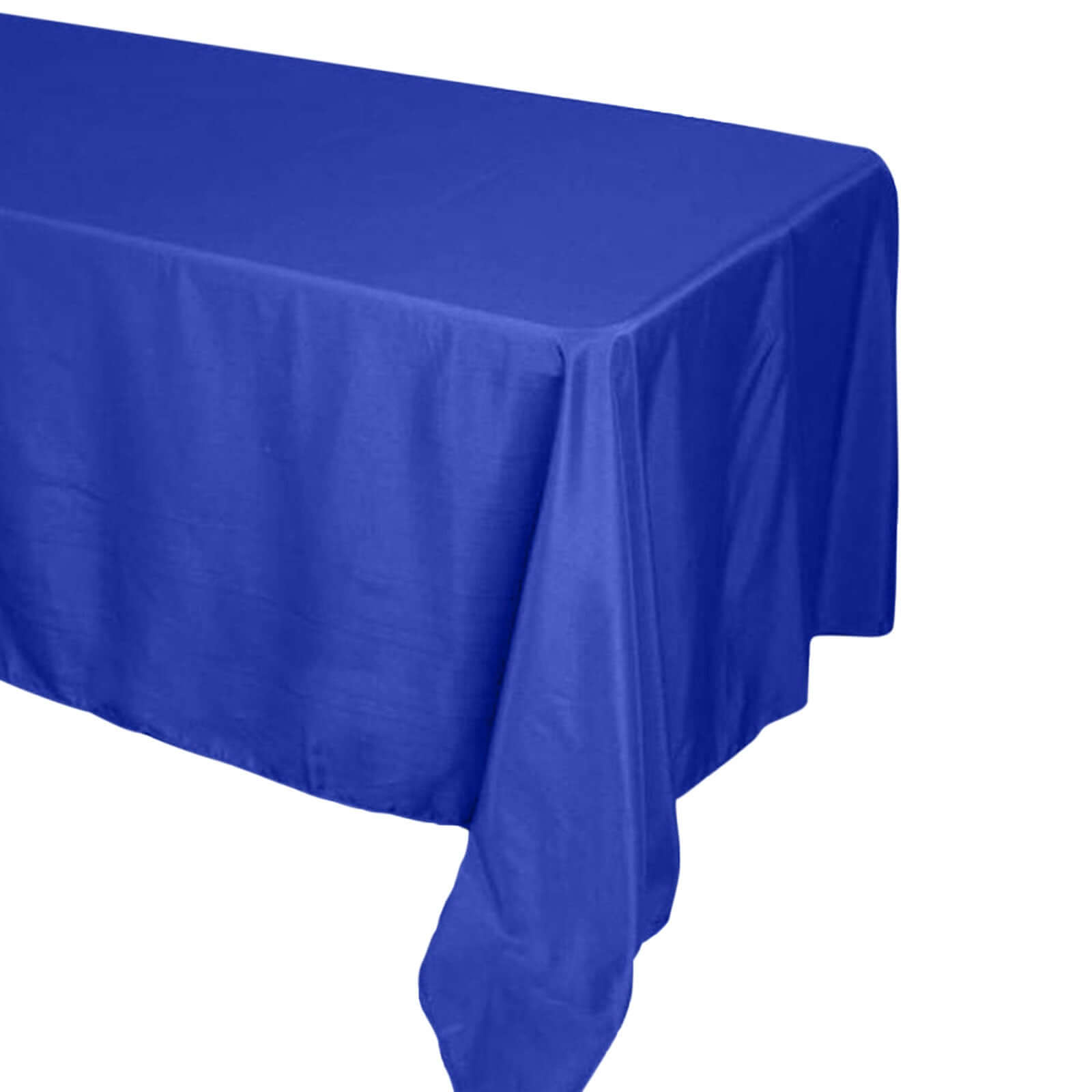 Royal Blue Polyester Seamless Wrinkle-Resistant Rectangle Tablecloth 90x132 - Perfect for Events