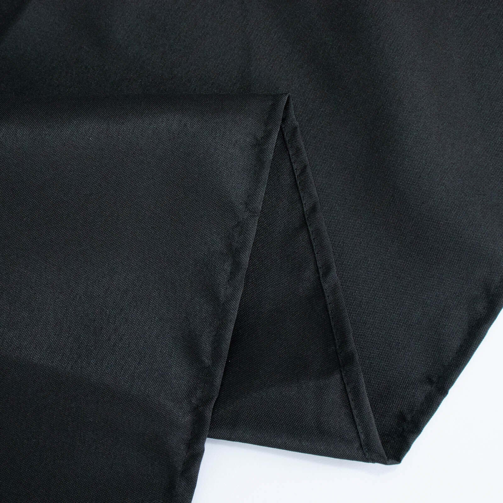 Premium 220GSM Black 90-Inch Round Polyester Tablecloth - Stain & Wrinkle-Resistant for Weddings & Events
