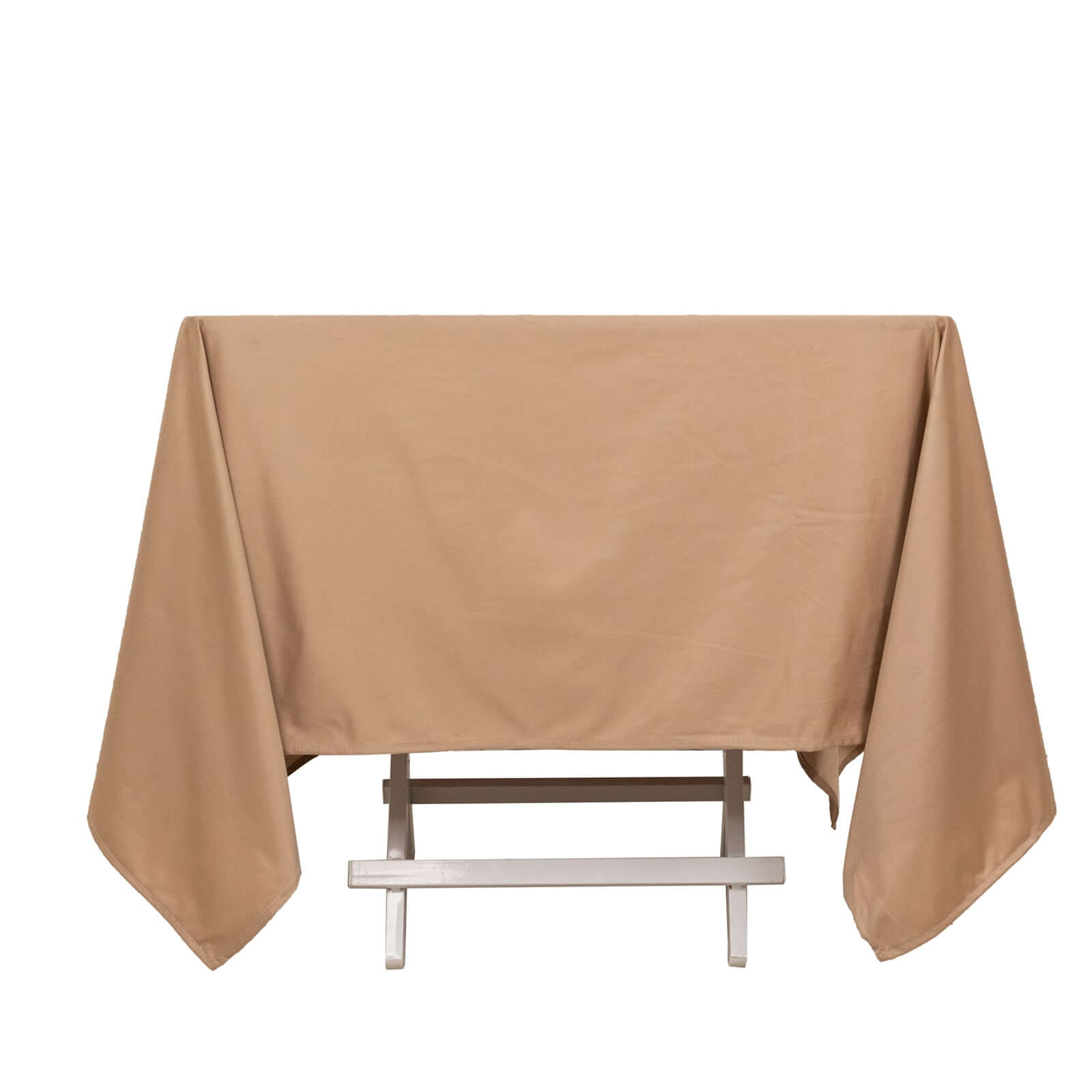 Nude Premium 70x70 Wrinkle-Free & Stain-Resistant Scuba Square Tablecloth