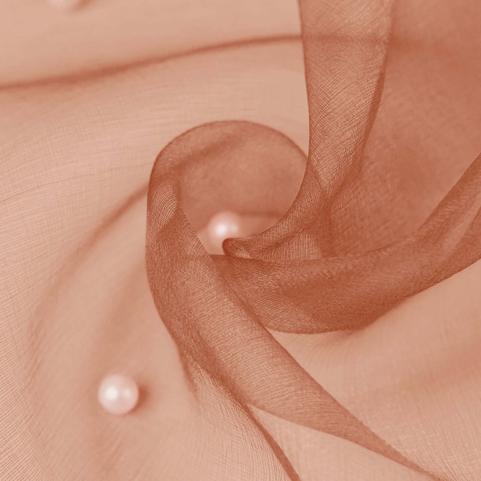 12-Foot Wide, 10-Yard Long Terracotta (Rust) Sheer Chiffon Fabric for DIY Drapery