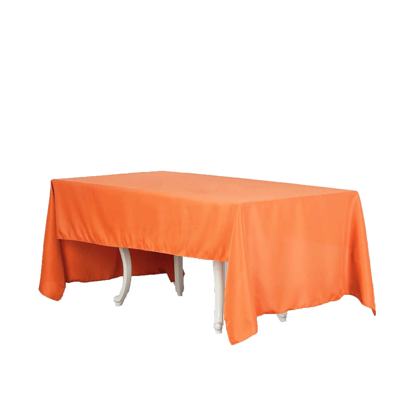 Hot Sale! Orange 60x126 Rectangle Polyester Tablecloth - Wrinkle-Free Table Cover