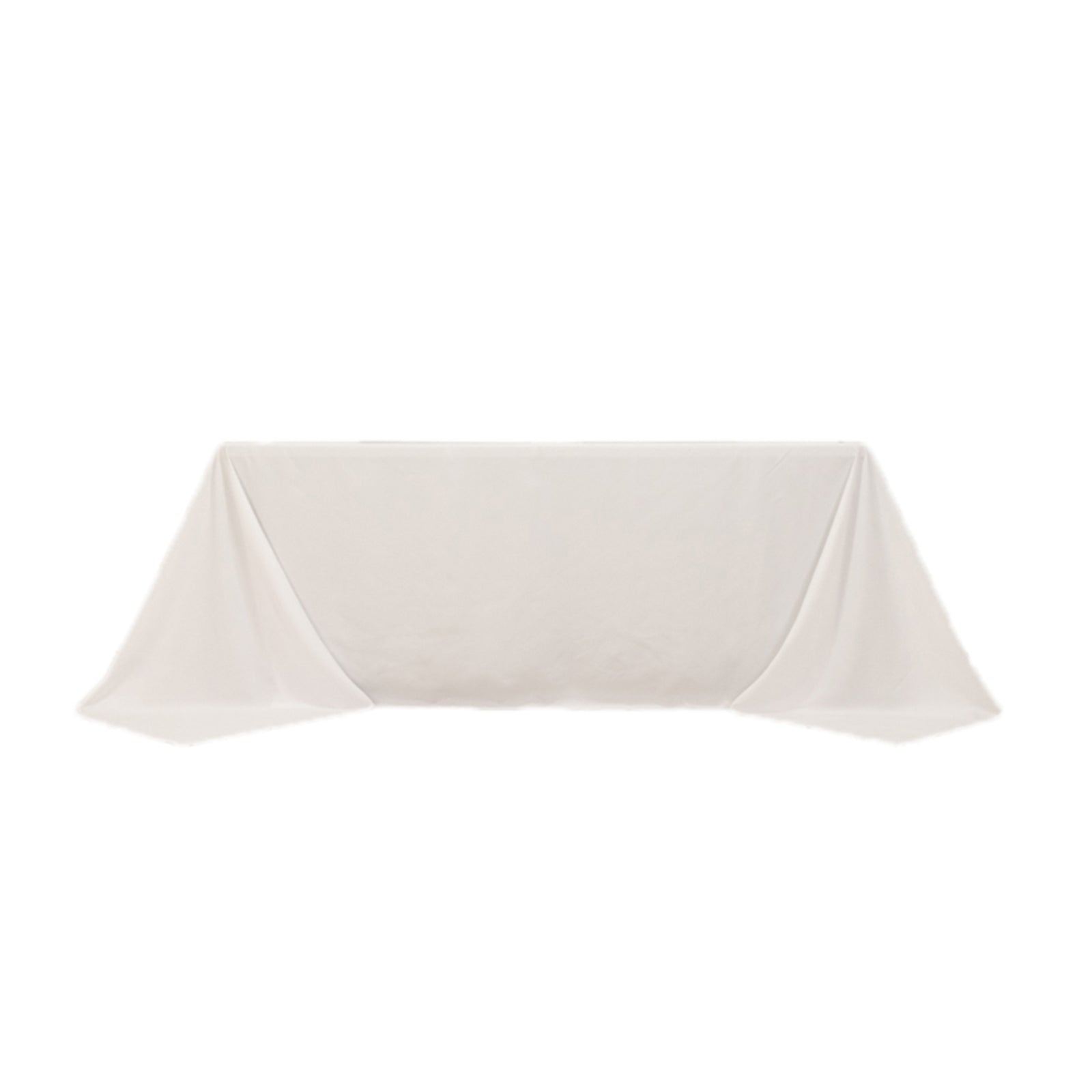 Exclusive White Cotton Blend 90x132 Rectangle Wrinkle - Resistant Tablecloth for Elegant Occasions