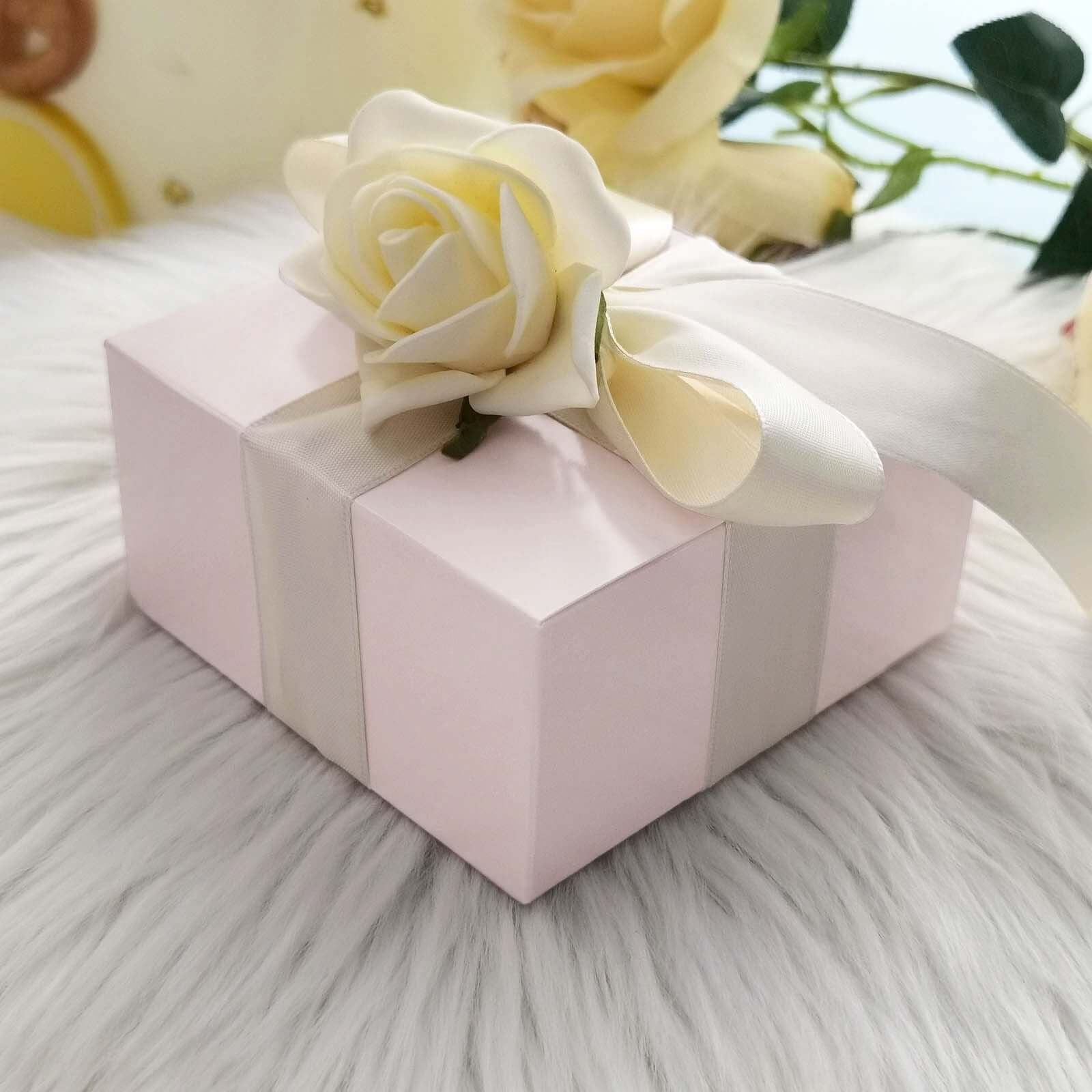 100-Pack Blush 4x4x2 Cake Cupcake Party Favor Gift Boxes - DIY Deal