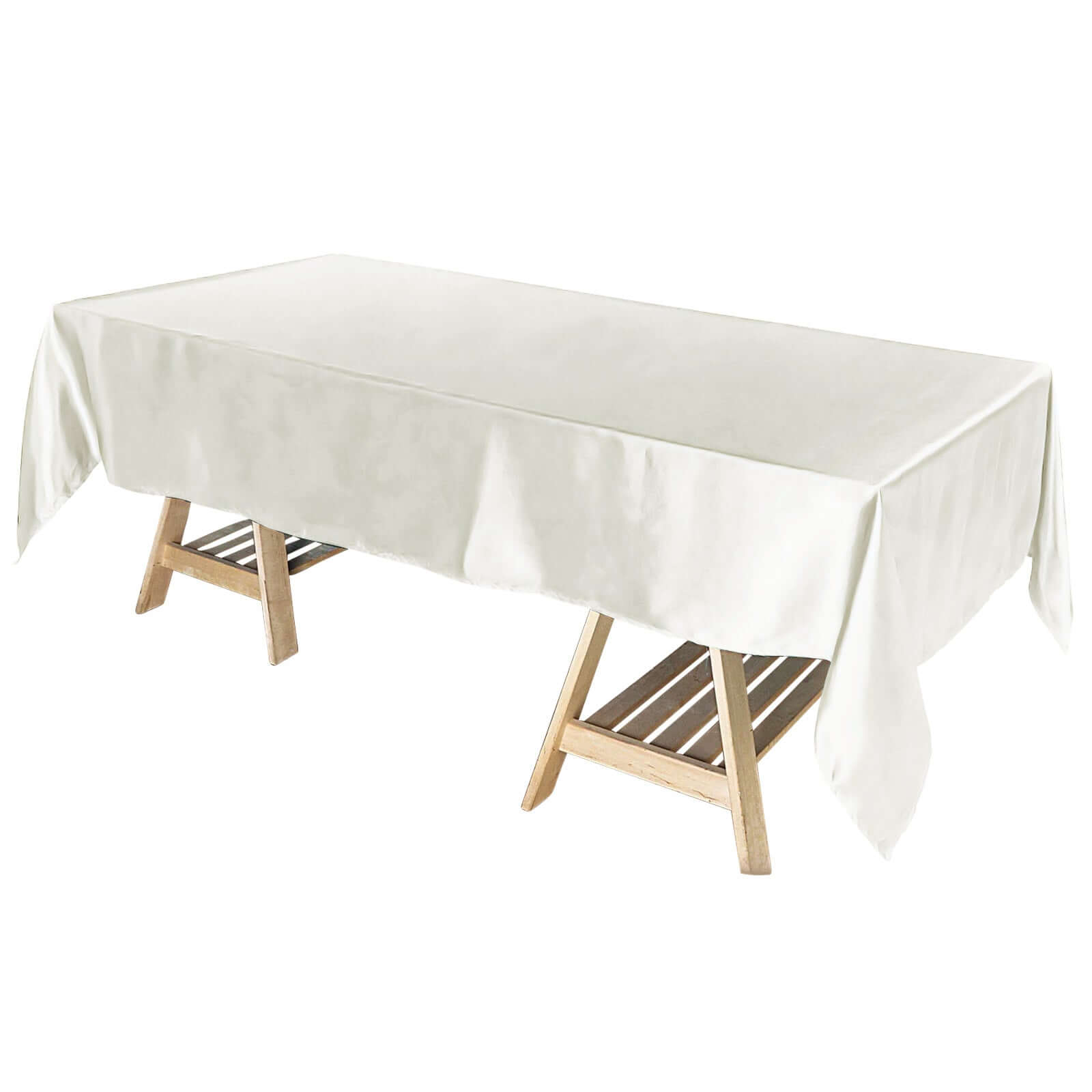 Satin Rectangular 60x102 Tablecloth Ivory - Smooth and Lustrous Table Cover