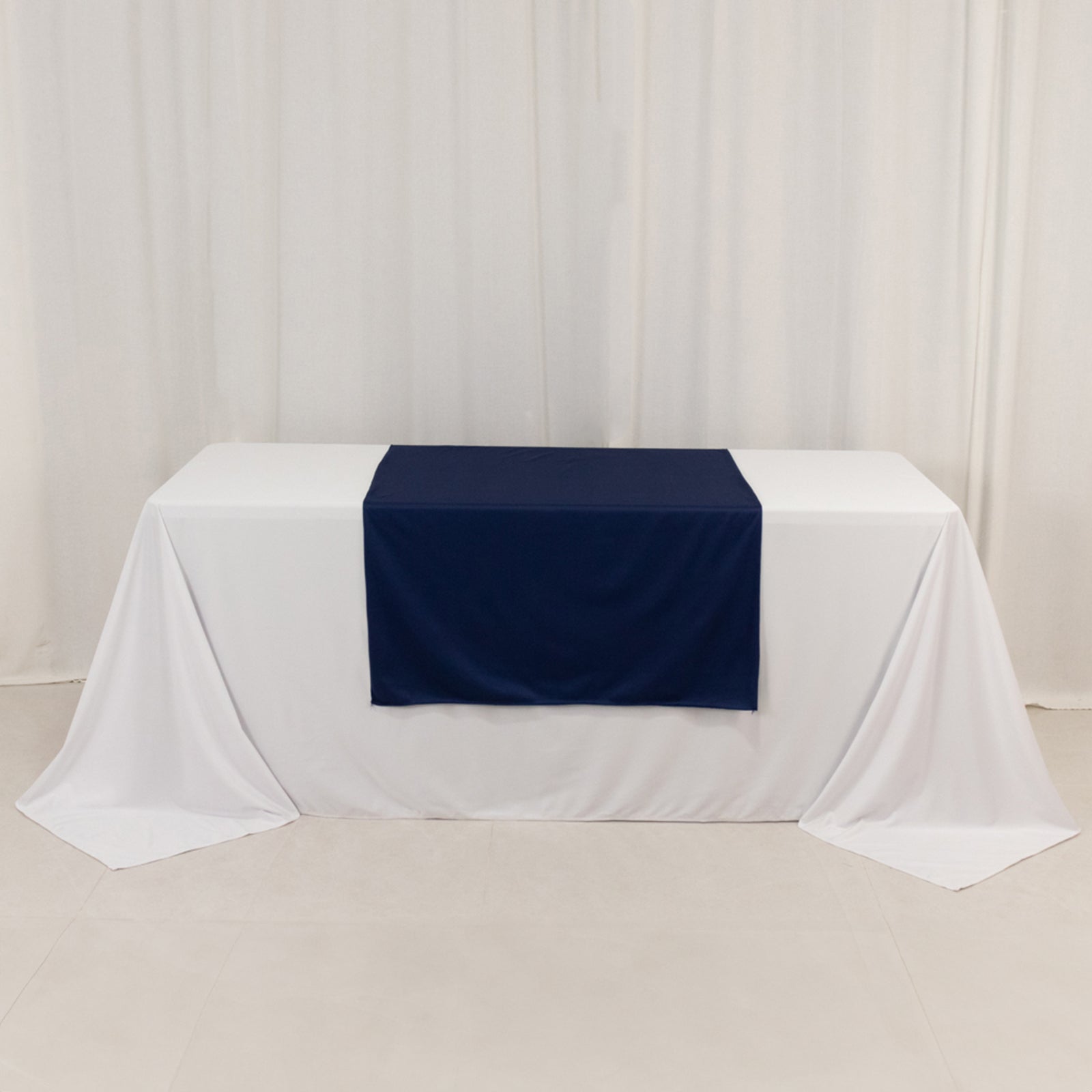 Navy Blue Extra Wide Premium Polyester 36x72 Table Runner - Ideal for Sublimation Printing