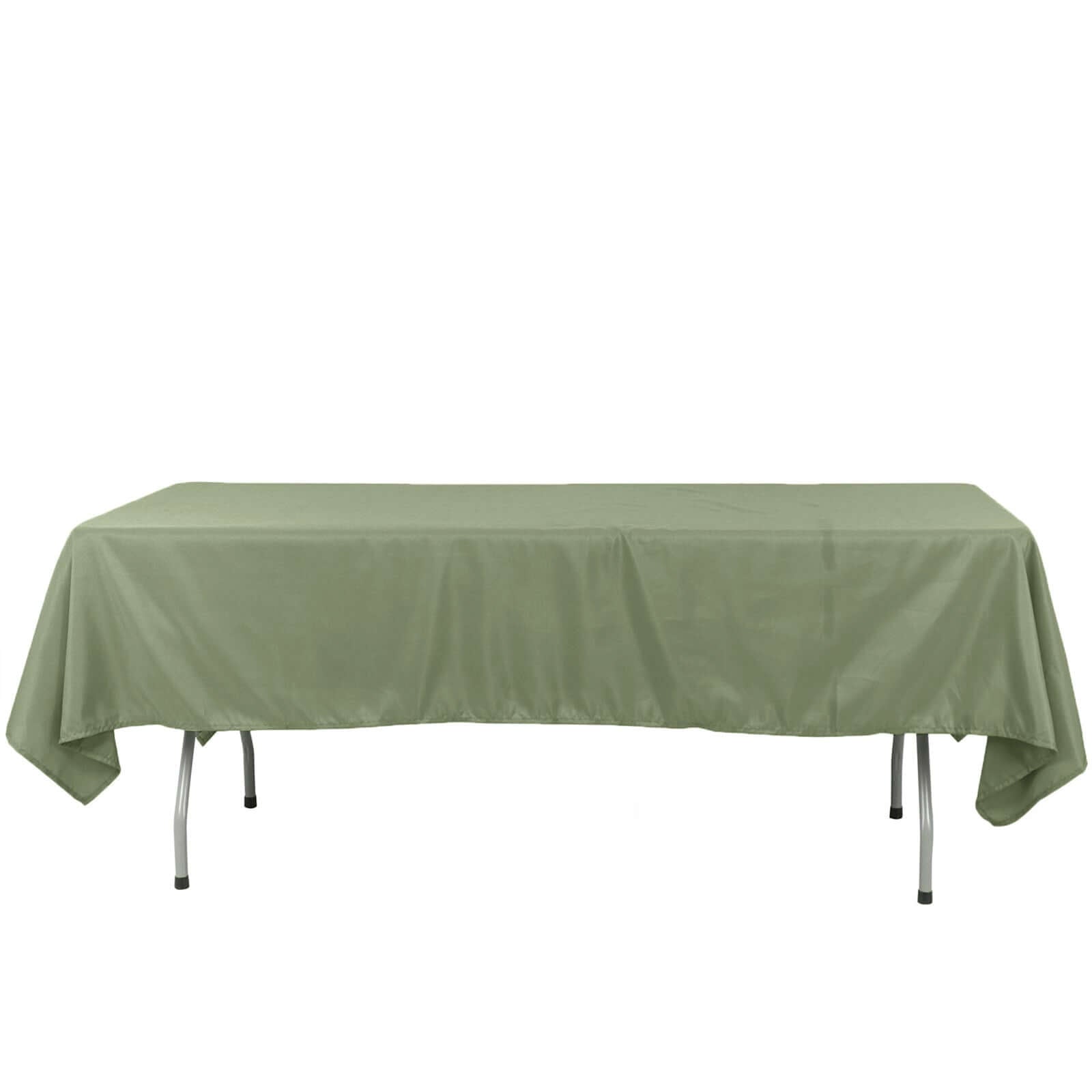 Dusty Sage Green 60x102 Polyester Rectangle Tablecloth - Durable & Stylish