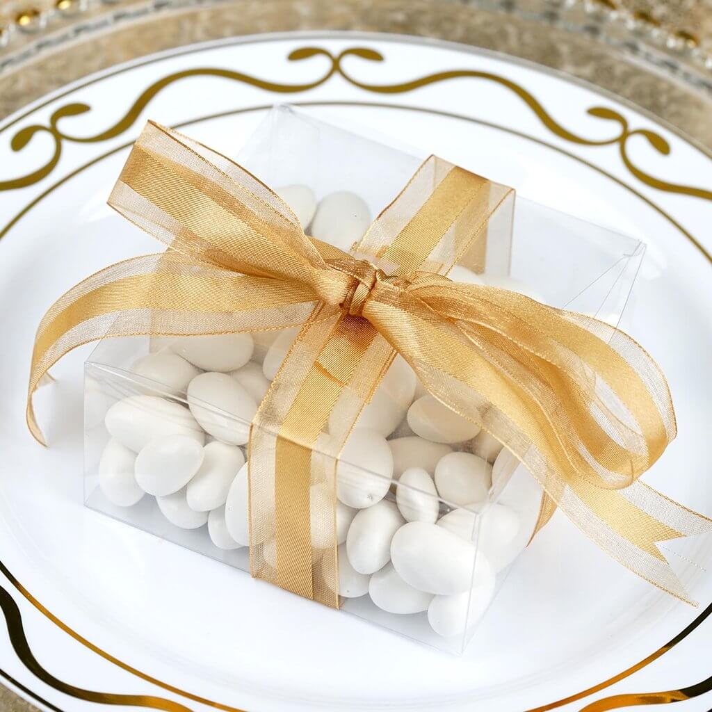 Get 25-Pack of 4x4x2 Clear PVC Cake and Cupcake Party Favor Gift Boxes for DIY Fun