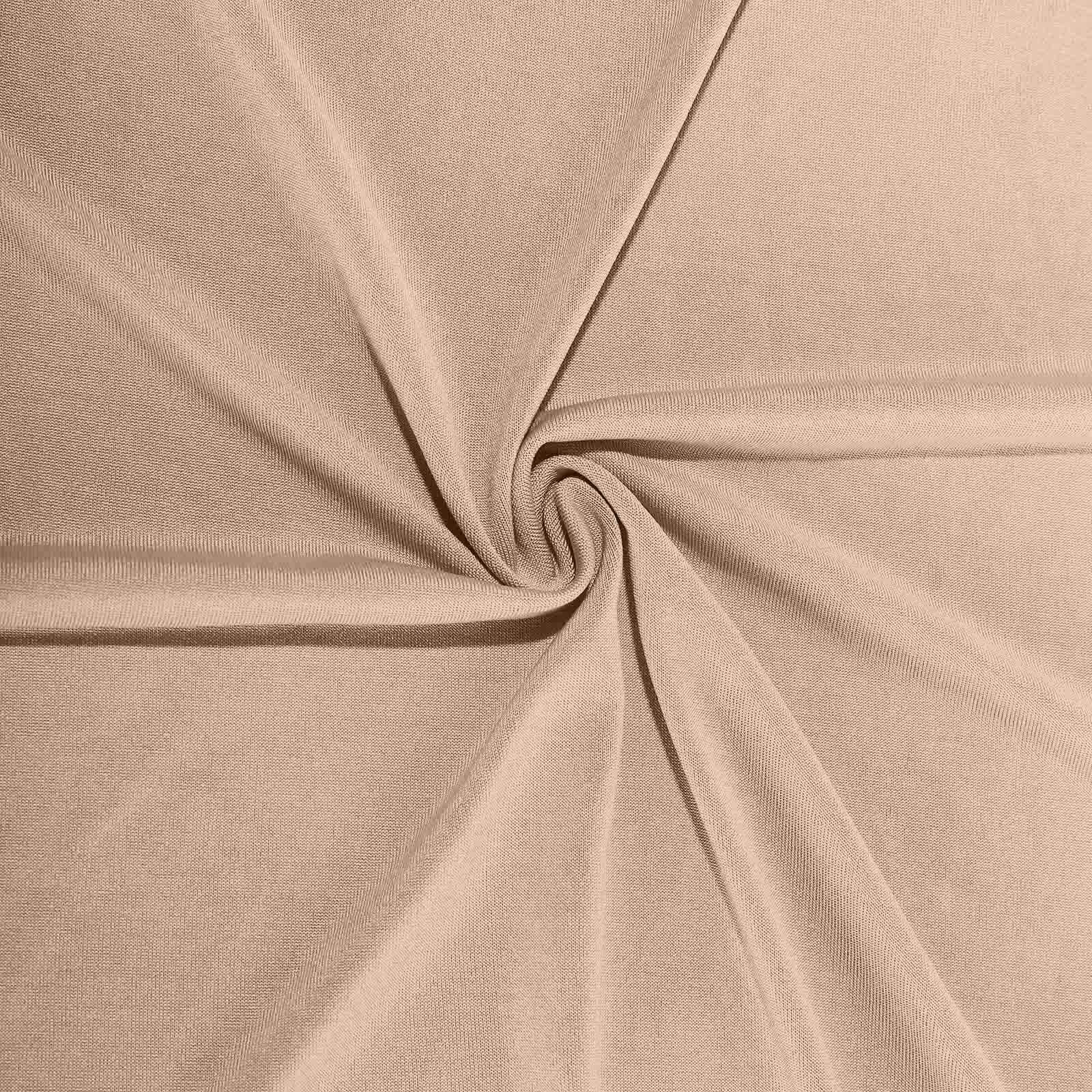 Stretchable Nude Spandex Cocktail Table Cover for 24 - 32 Inch Tables, Easy to Maintain