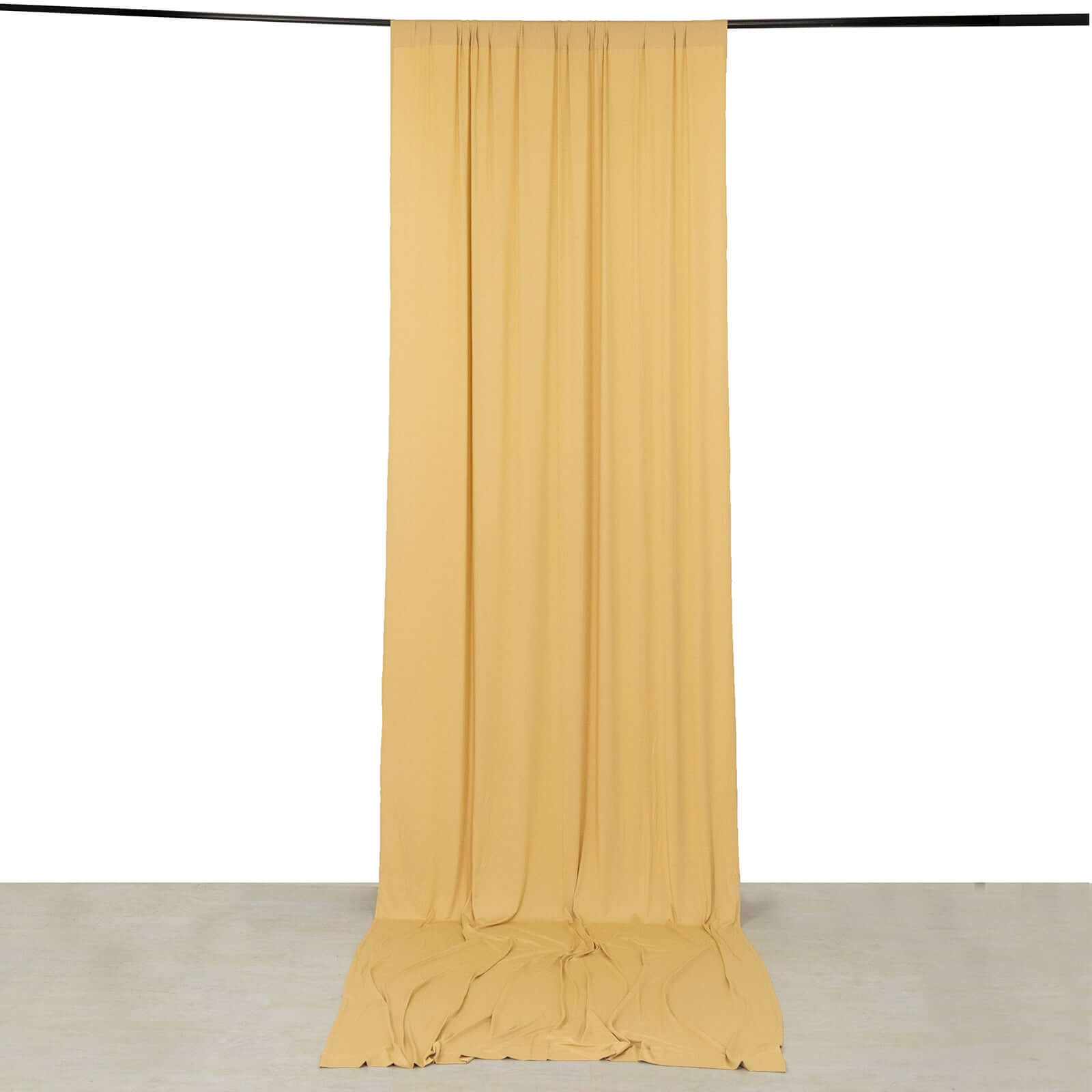Hot! Champagne 4-Way Stretch Wrinkle-Free Spandex Event Curtain - 5ftx14ft