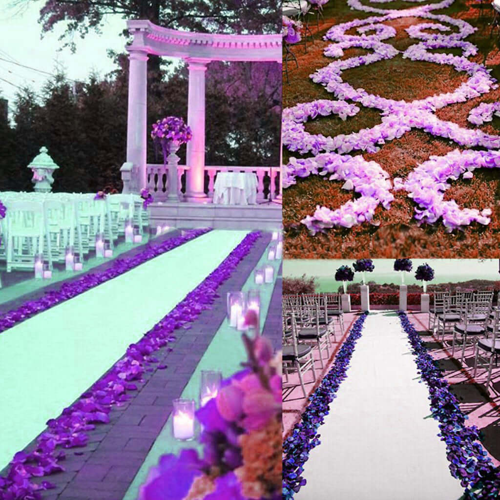 500-Piece Lavender Lilac Silk Rose Petal Confetti for Table and Floor Decor