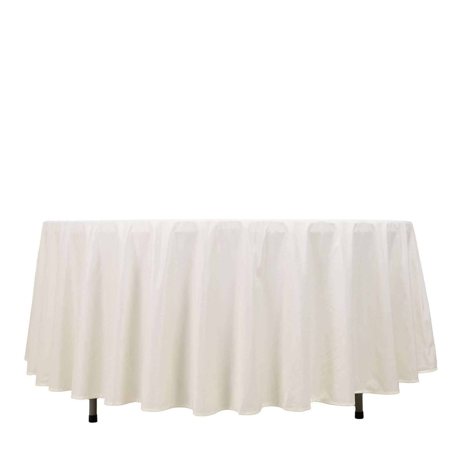 Ivory Premium Wrinkle-Free & Stain-Resistant 108' Scuba Round Tablecloth