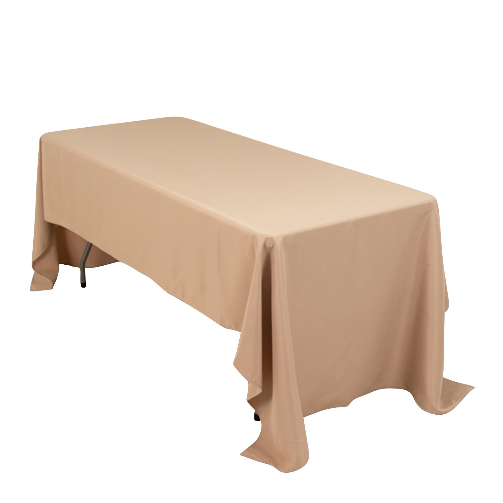 Premium Stain-Resistant 220GSM Polyester Rectangle Tablecloth in Nude - 60x126, Ideal for Events