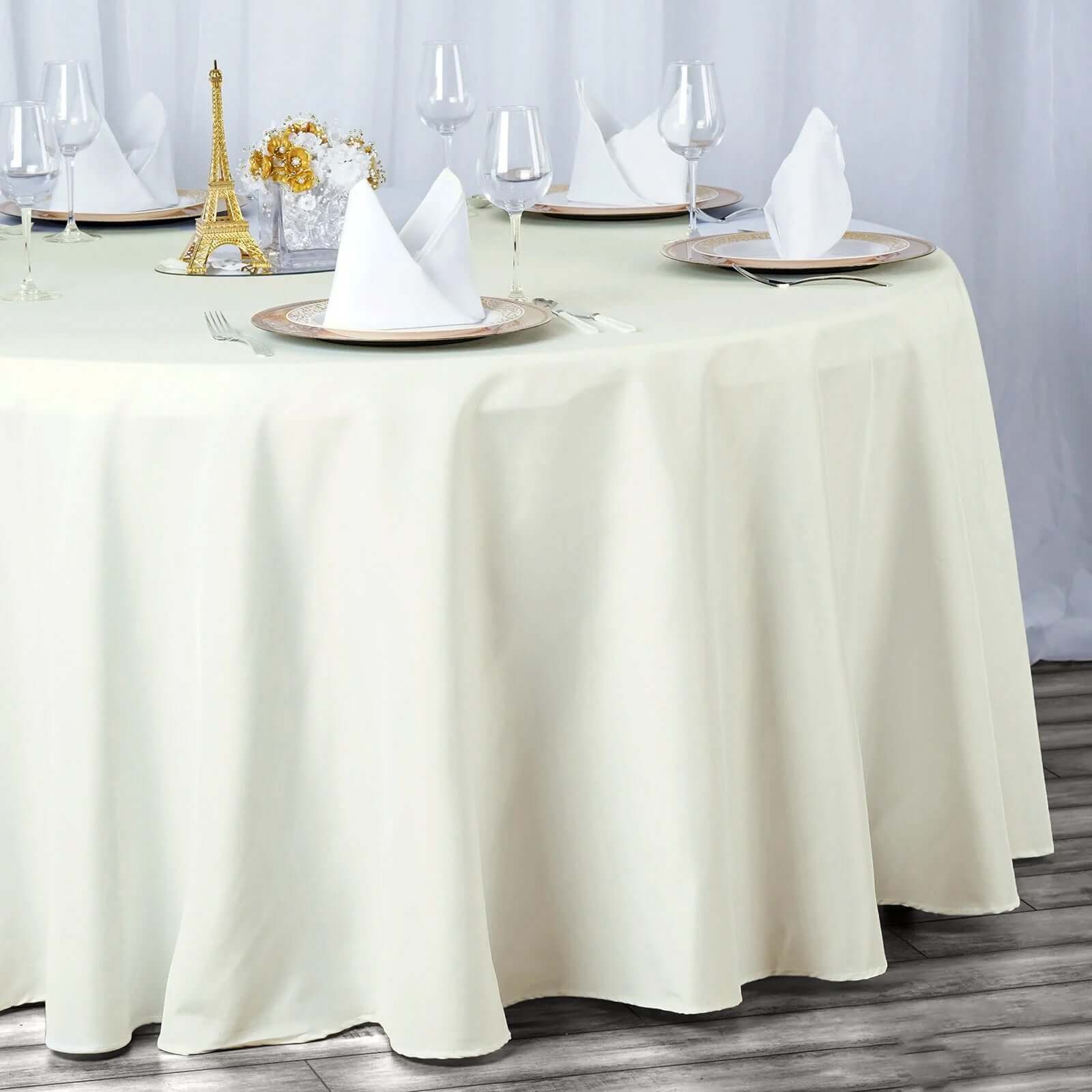 Hot Sale! Seamless 220GSM Wrinkle-Resistant Ivory Premium Polyester 132