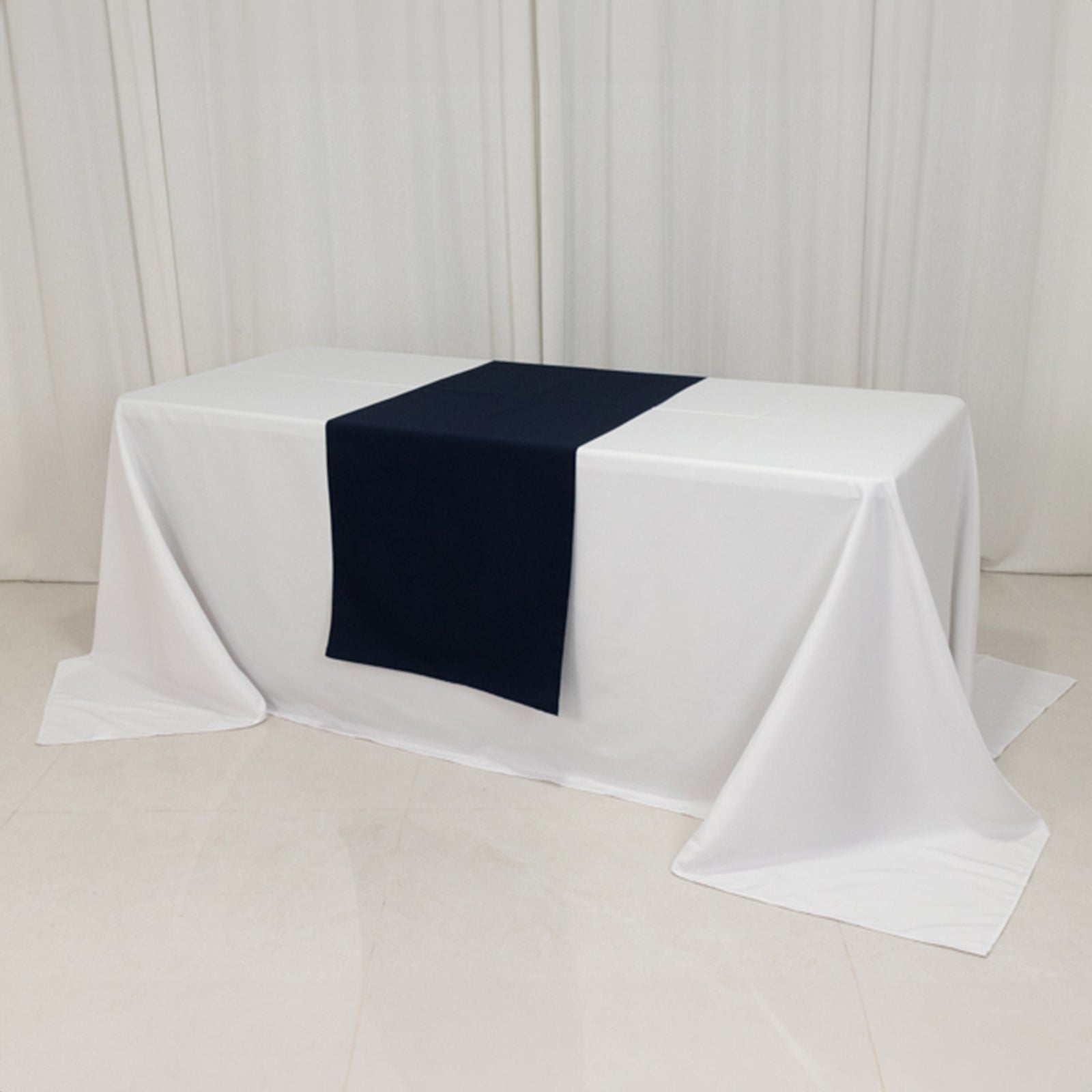 Extra Wide Navy Blue Premium Polyester 24x72 Sublimation Printable Table Runner