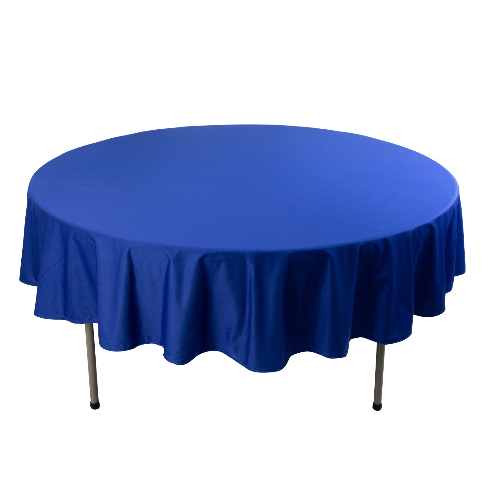 Premium Scuba Round 90 Tablecloth Royal Blue - Wrinkle Free & Stain Resistant Table Cover