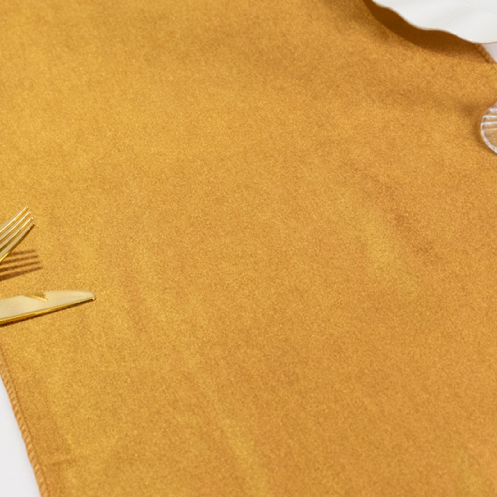 Hot Deal! Wrinkle-Free Shimmer Gold Scuba Polyester Table Runner for Events and Banquets (12x108)