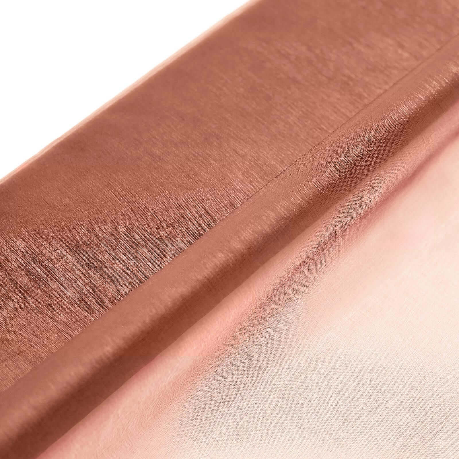 54-Inch Wide, 10-Yard Terracotta (Rust) High-Quality Sheer Chiffon Fabric Bolt for DIY