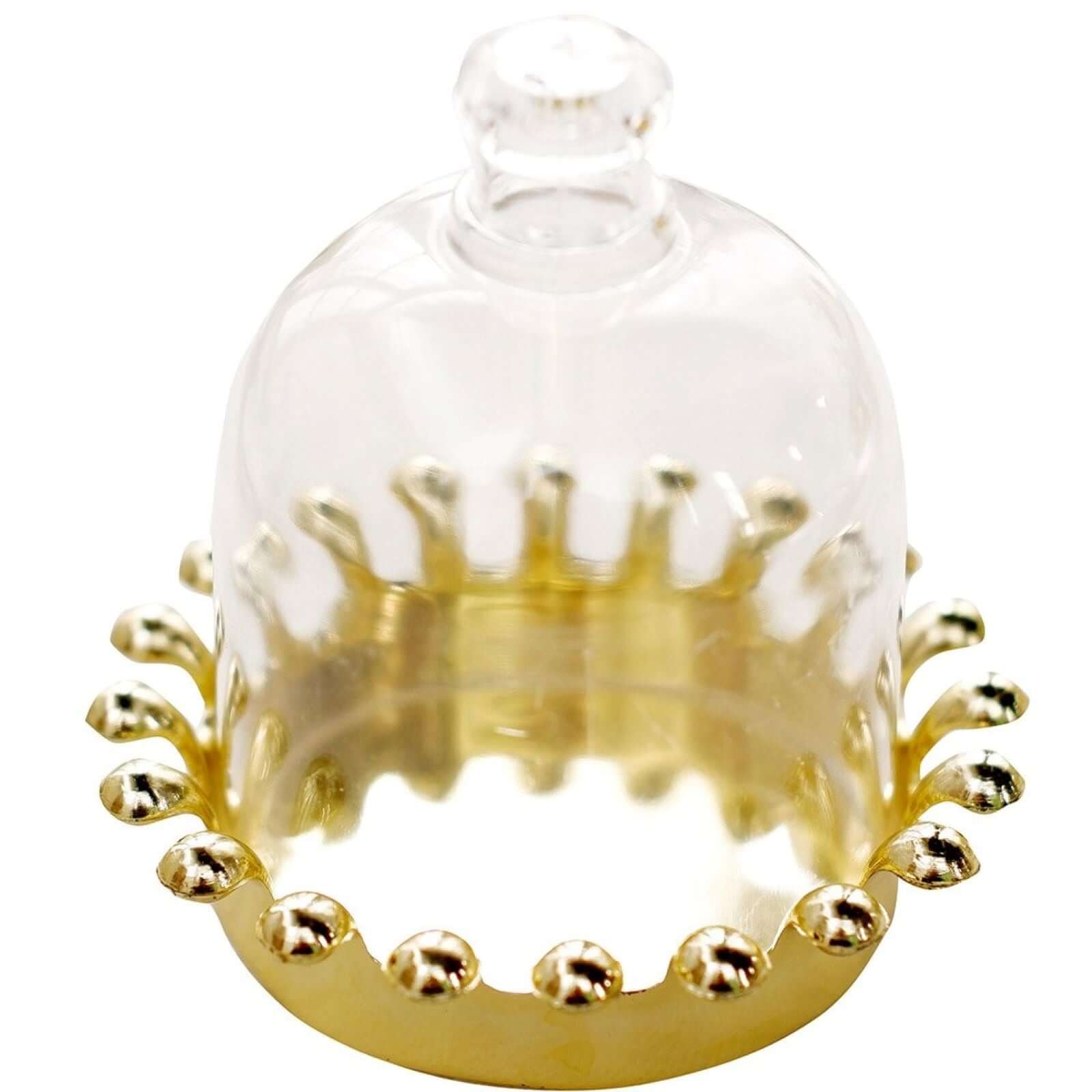 12-Pack Gold & Clear Mini Crown Plastic Treats Party Favor Boxes - Perfect for Special Events