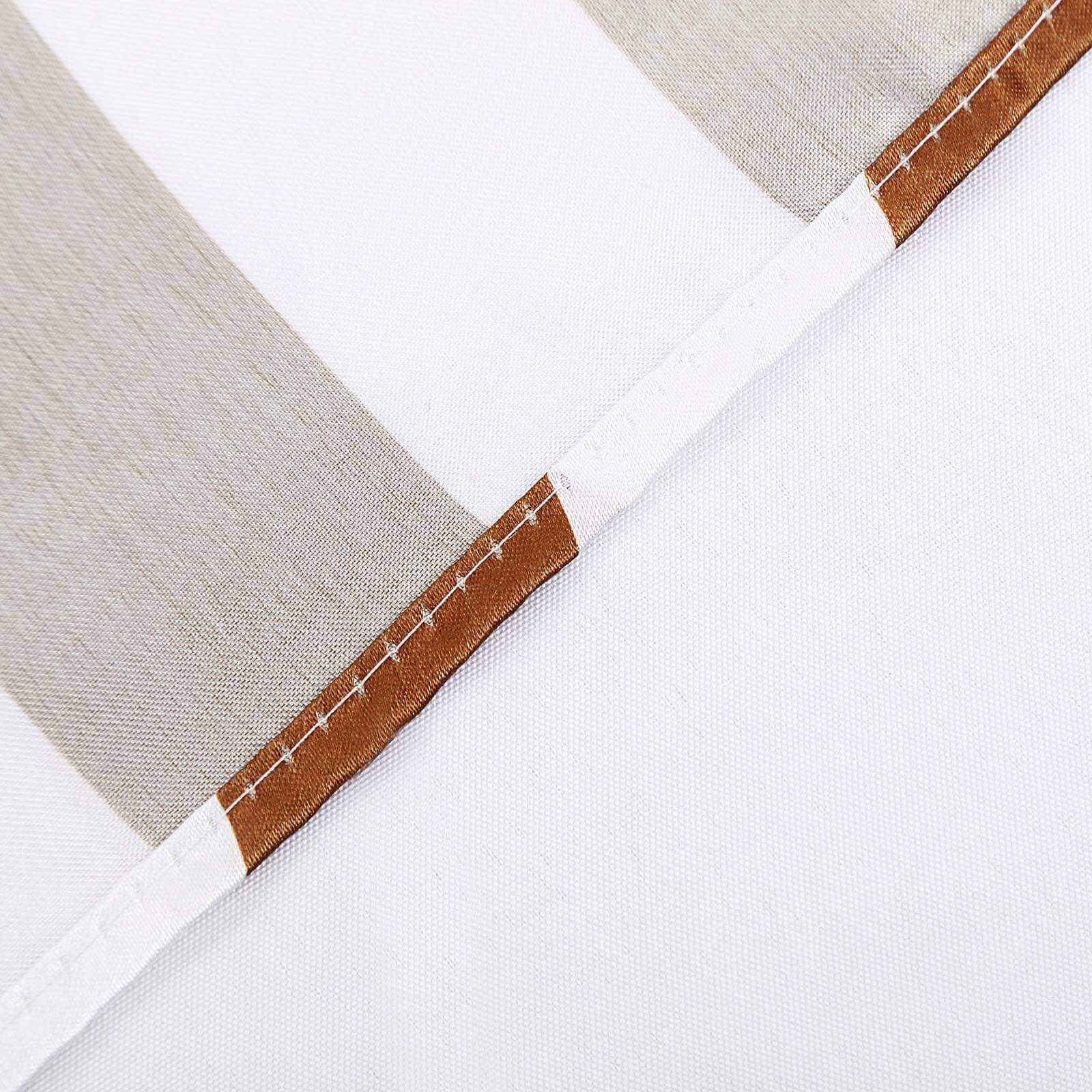 Hot Sale! 120-Inch Round Gold/White Stripe Satin Tablecloth with Seamless Smooth Finish