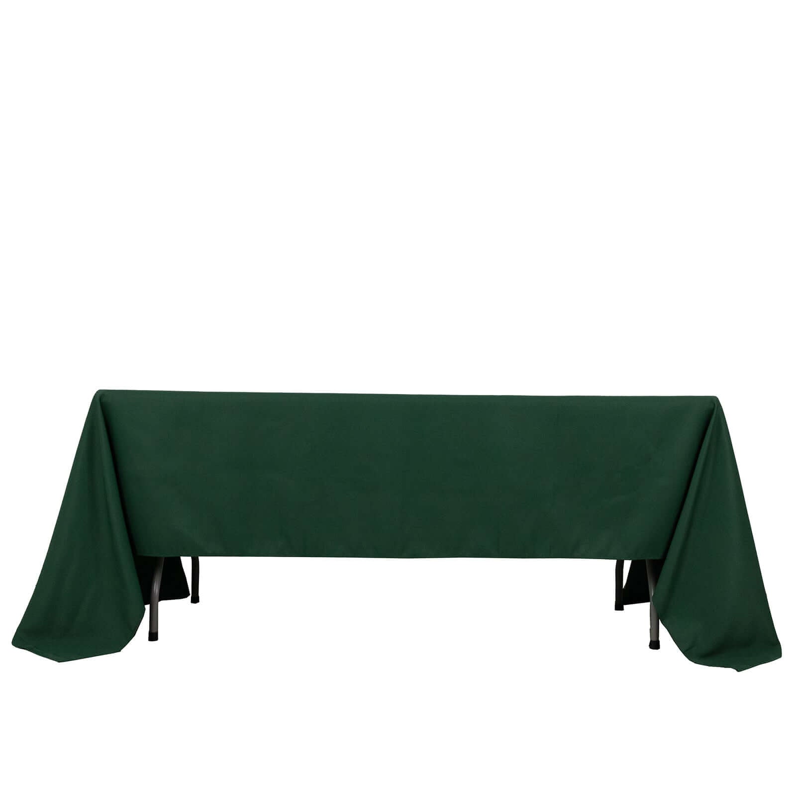 Hot Deal! Stain-Resistant 220GSM Hunter Emerald Green Polyester 60x126 Rectangle Tablecloth