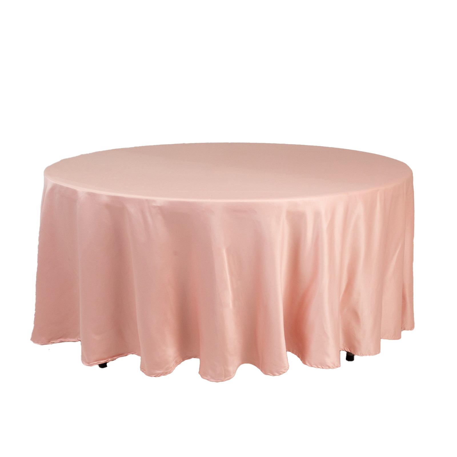 Lamour Satin 108 Round Tablecloth Dusty Rose - Durable & Silk-Like Table Cover