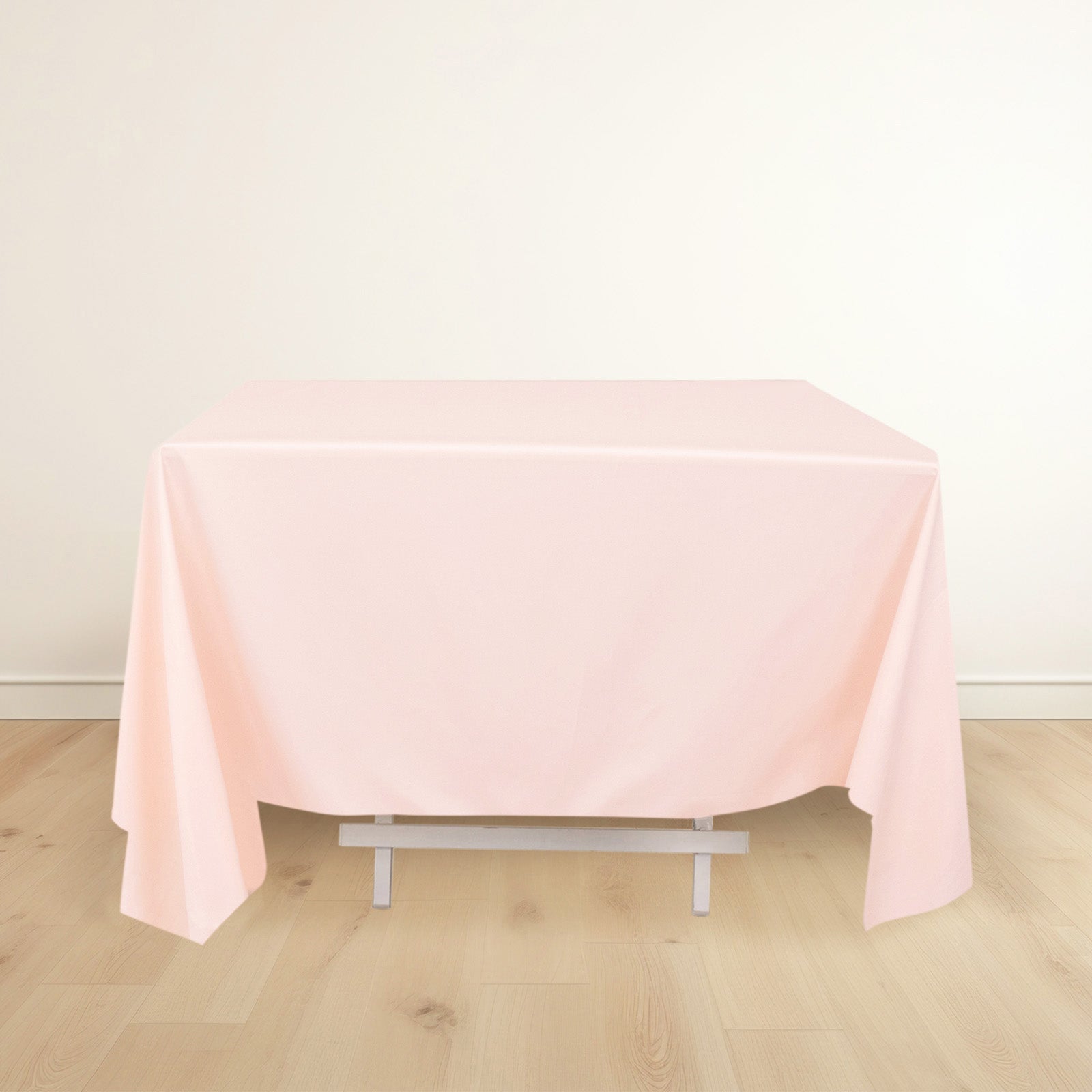 Premium Blush 70x70 Wrinkle-Free & Stain-Resistant Scuba Square Tablecloth