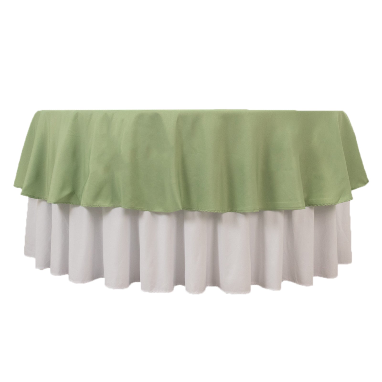 90-Inch Sage Green Premium Polyester Round Tablecloth - Stain & Wrinkle Resistant, 220GSM