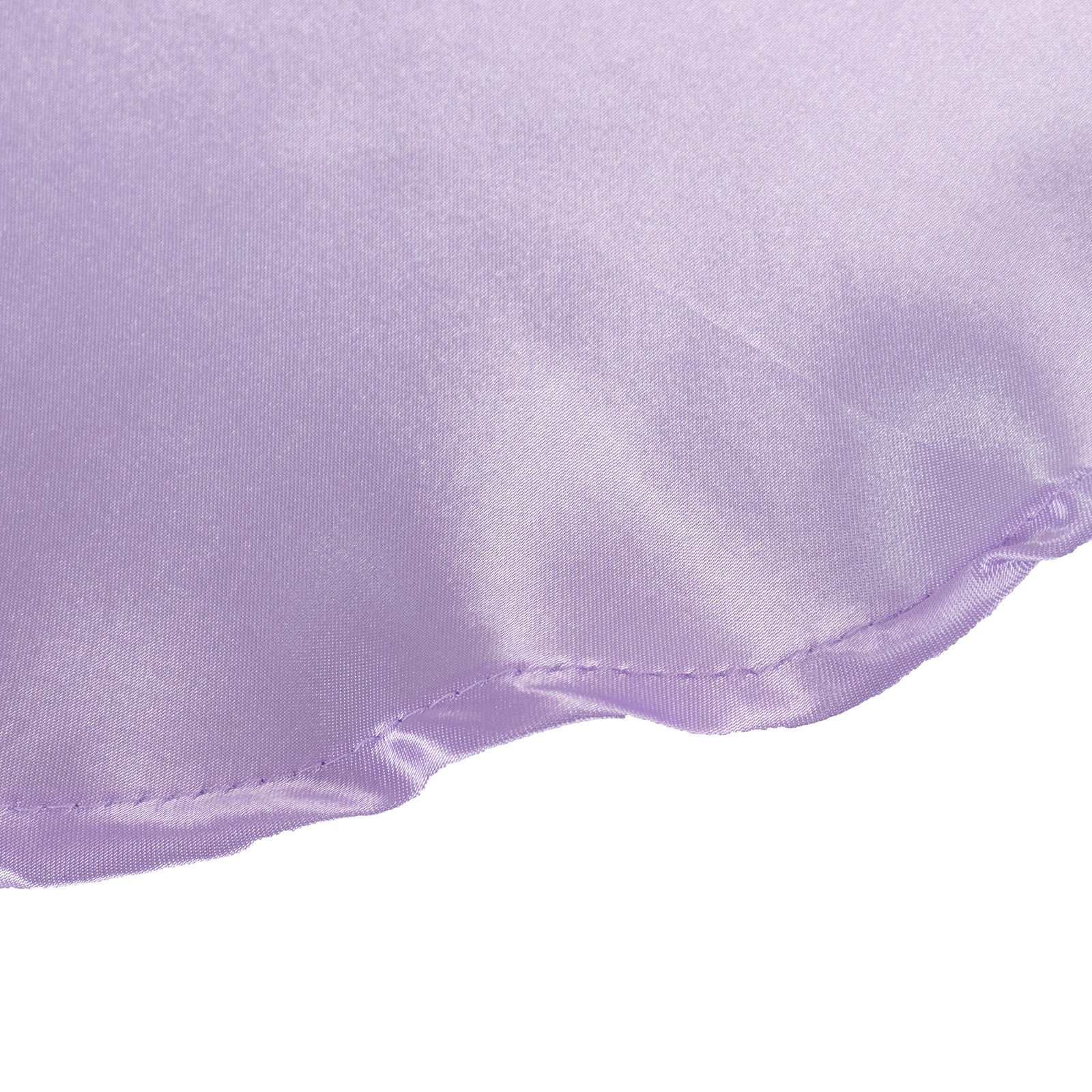 Lavender Lilac Satin Round Tablecloth - 132" Stylish Seamless Cover