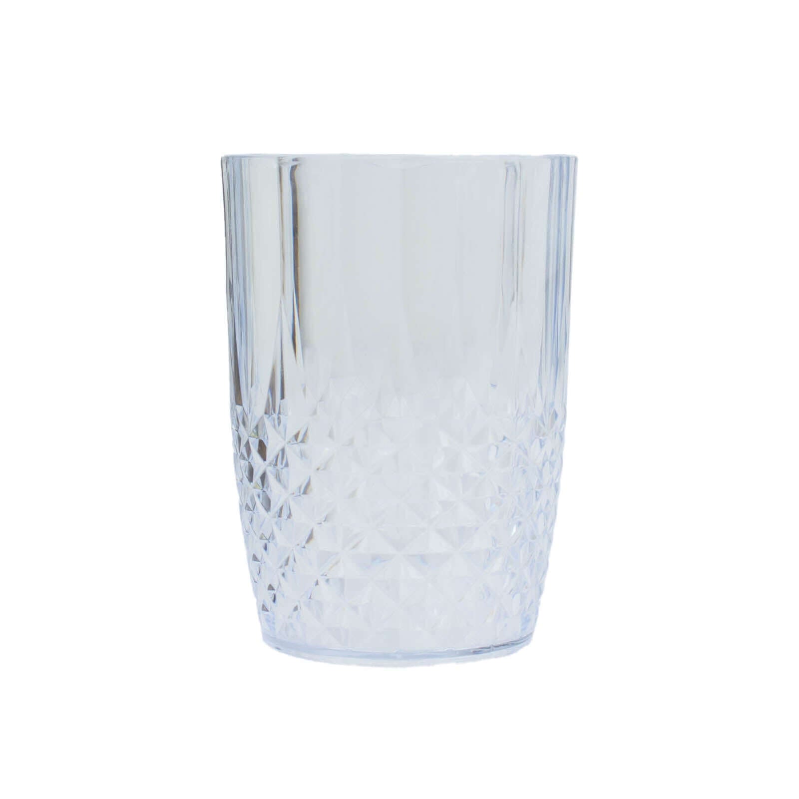 6-Pack 16oz Reusable Clear Plastic Tumblers with Crystal Cut Style - Ideal for All Occasions