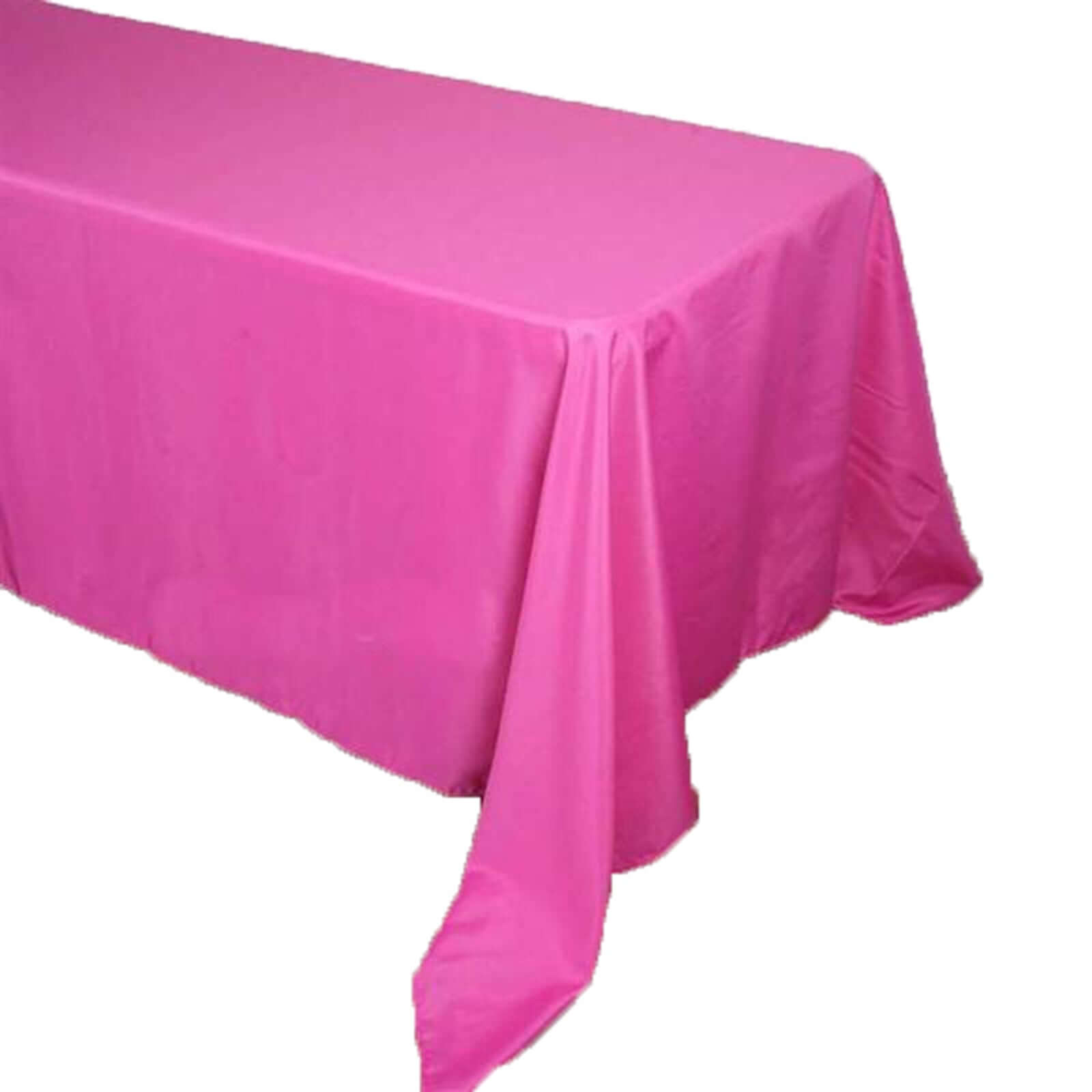 Hot Deal! Seamless Wrinkle-Resistant Fuchsia Polyester Rectangle Tablecloth 90x132