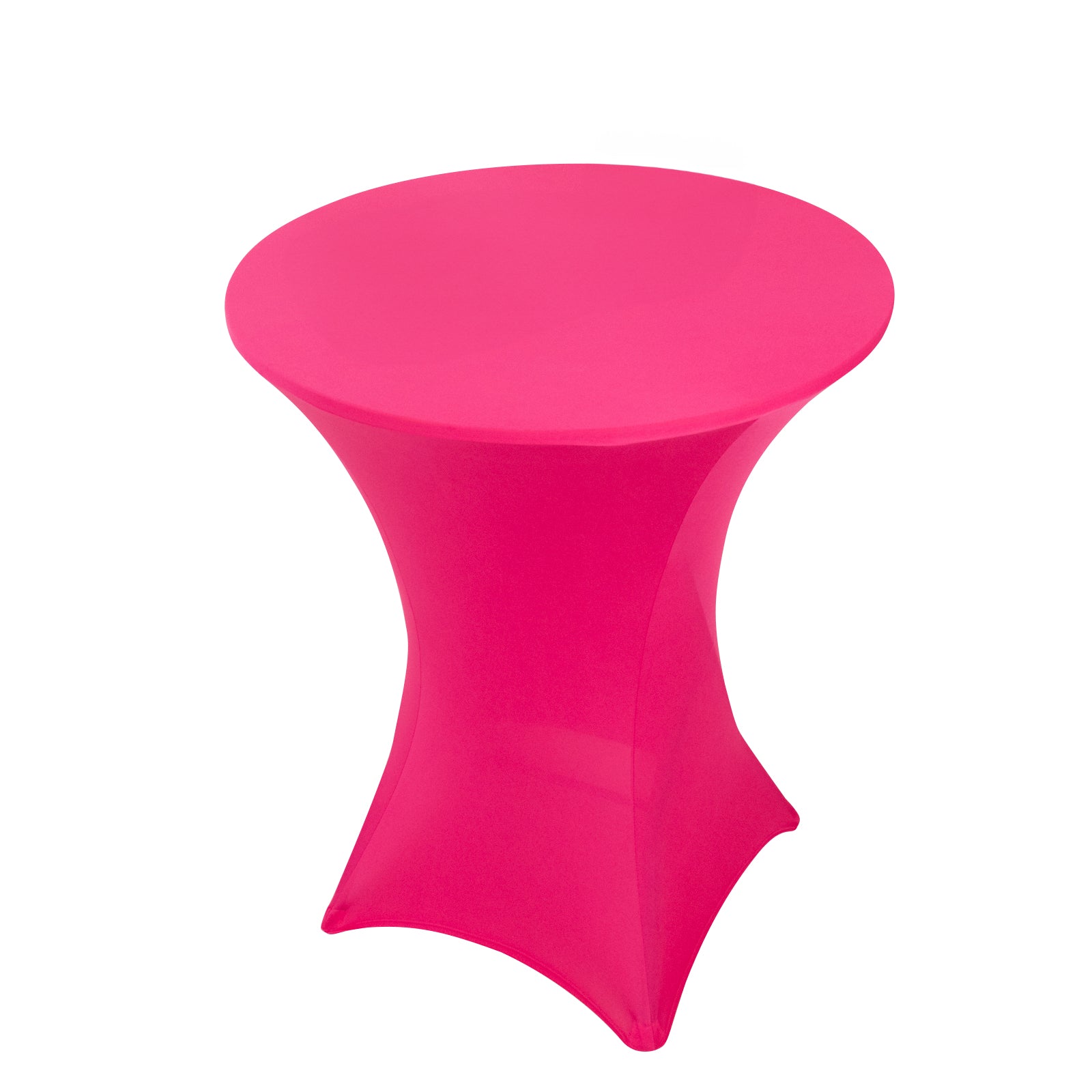 Fuchsia Spandex Stretch Fitted Cocktail Table Cover for 33 - 36 Round Tables - Easy Maintenance