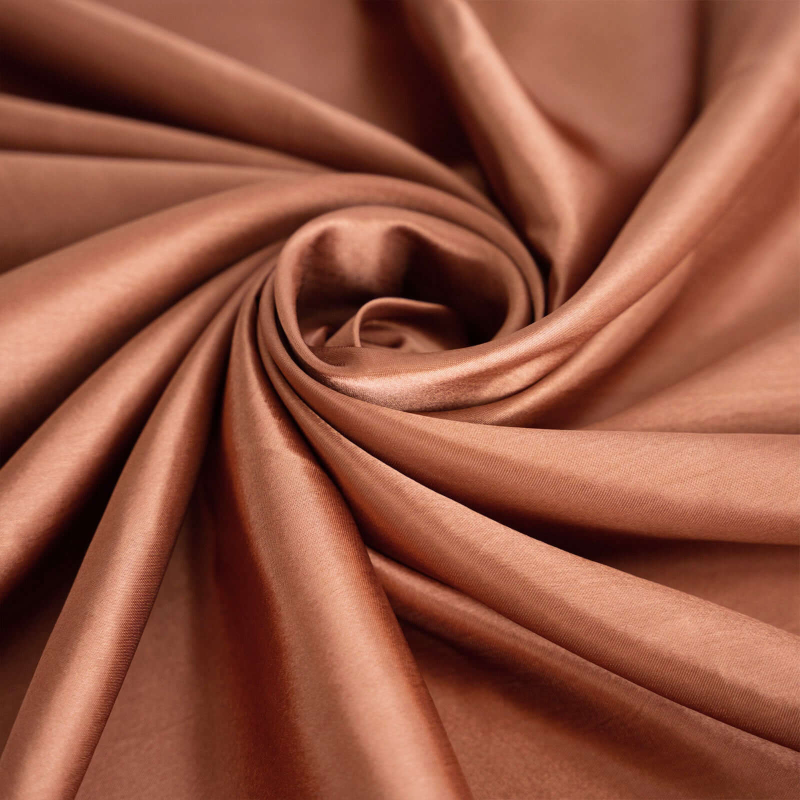 Stylish Seamless 120' Round Terracotta (Rust) Satin Tablecloth