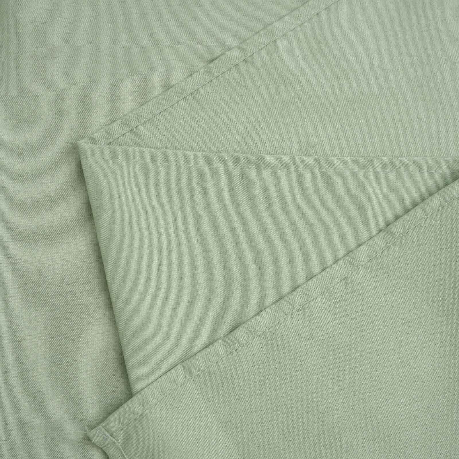 Seamless Wrinkle-Resistant Sage Green Polyester Rectangle Tablecloth 90x132