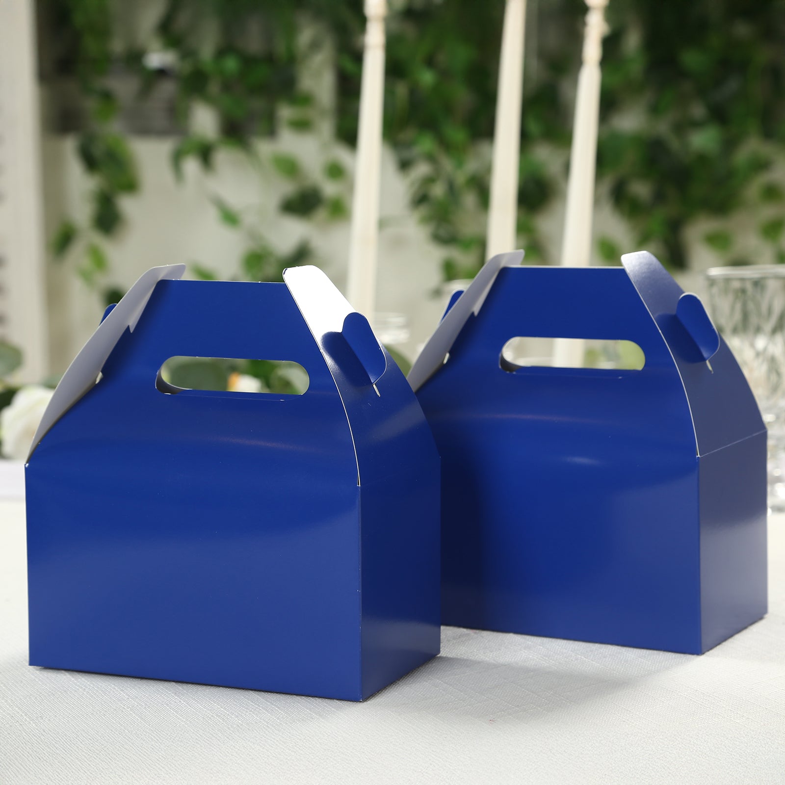 25-Pack Royal Blue Party Favor Tote Gable Candy Gift Boxes