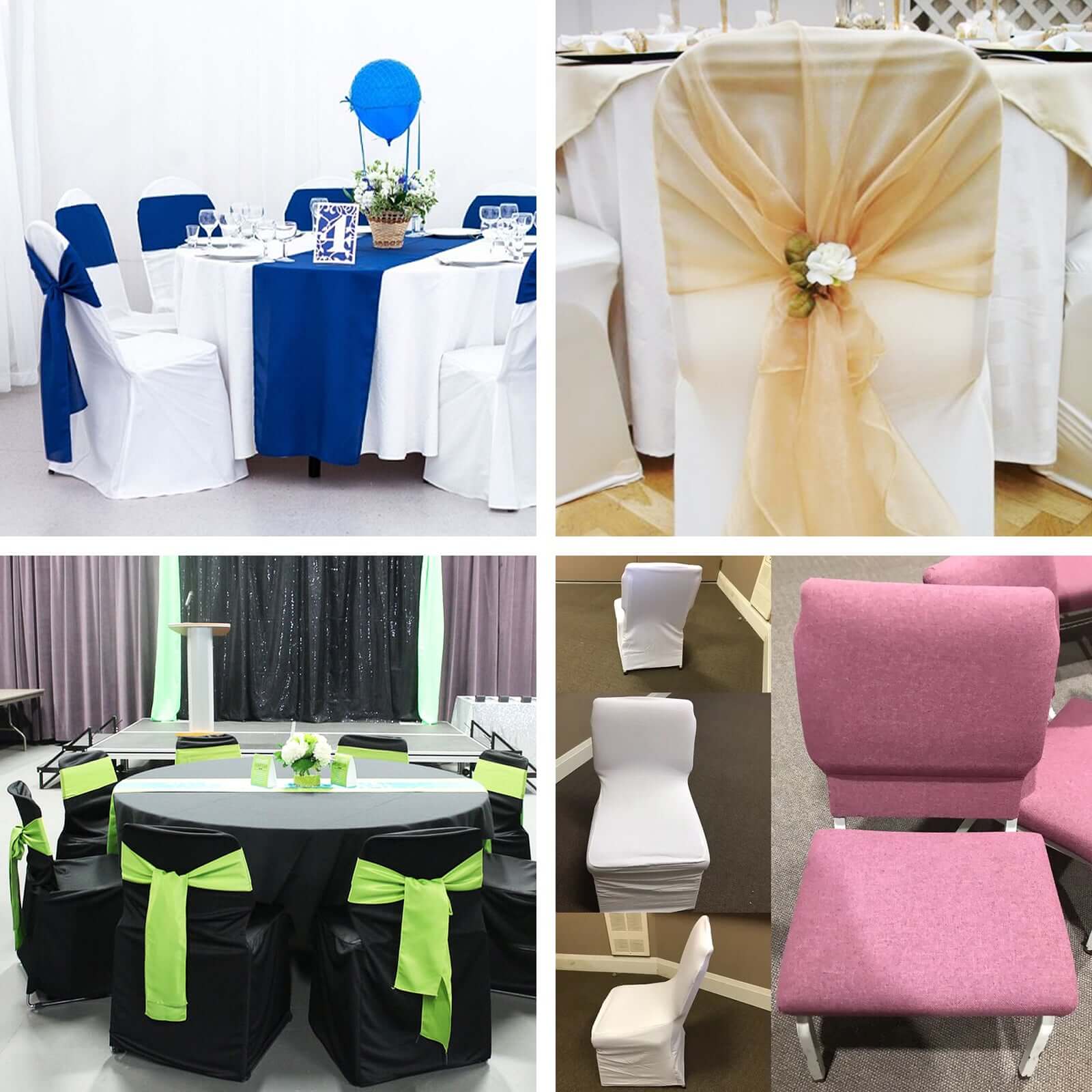 White Scuba Stretch Slim-Fit Chair Cover for Banquets, Parties & Ceremonies - Wrinkle-Free & Durable