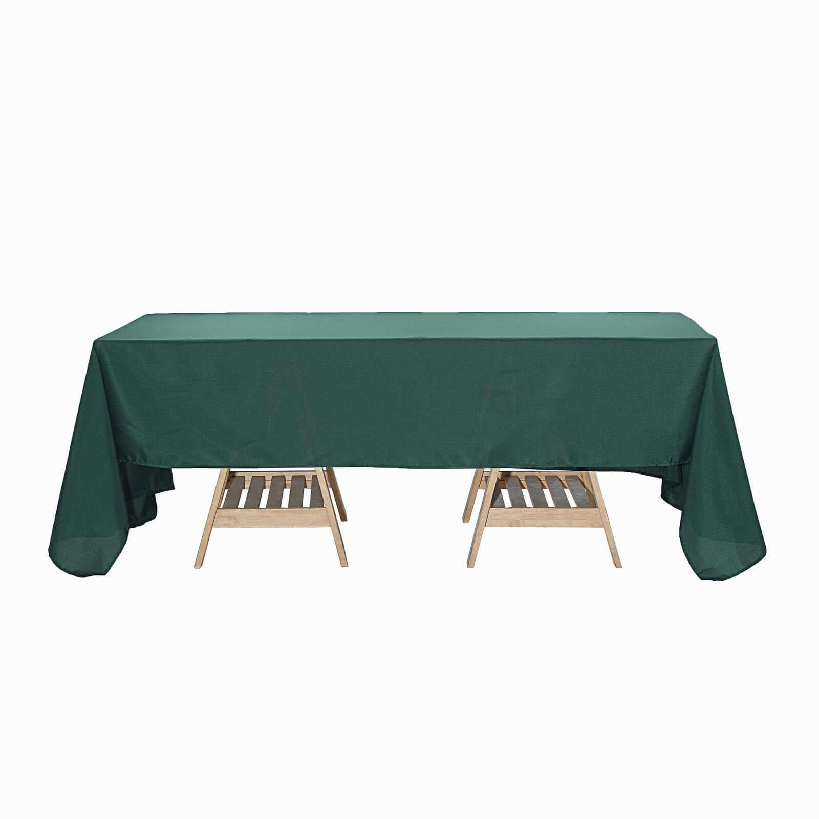 Hot Sale! Durable and Stylish 72x120 Polyester Rectangle Tablecloth in Hunter Emerald Green