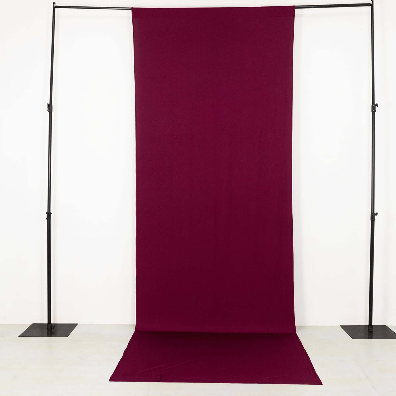 Premium Burgundy 4-Way Stretch Spandex Event Curtain Drapes - Wrinkle-Free Backdrop Panel, 5ft x 14ft